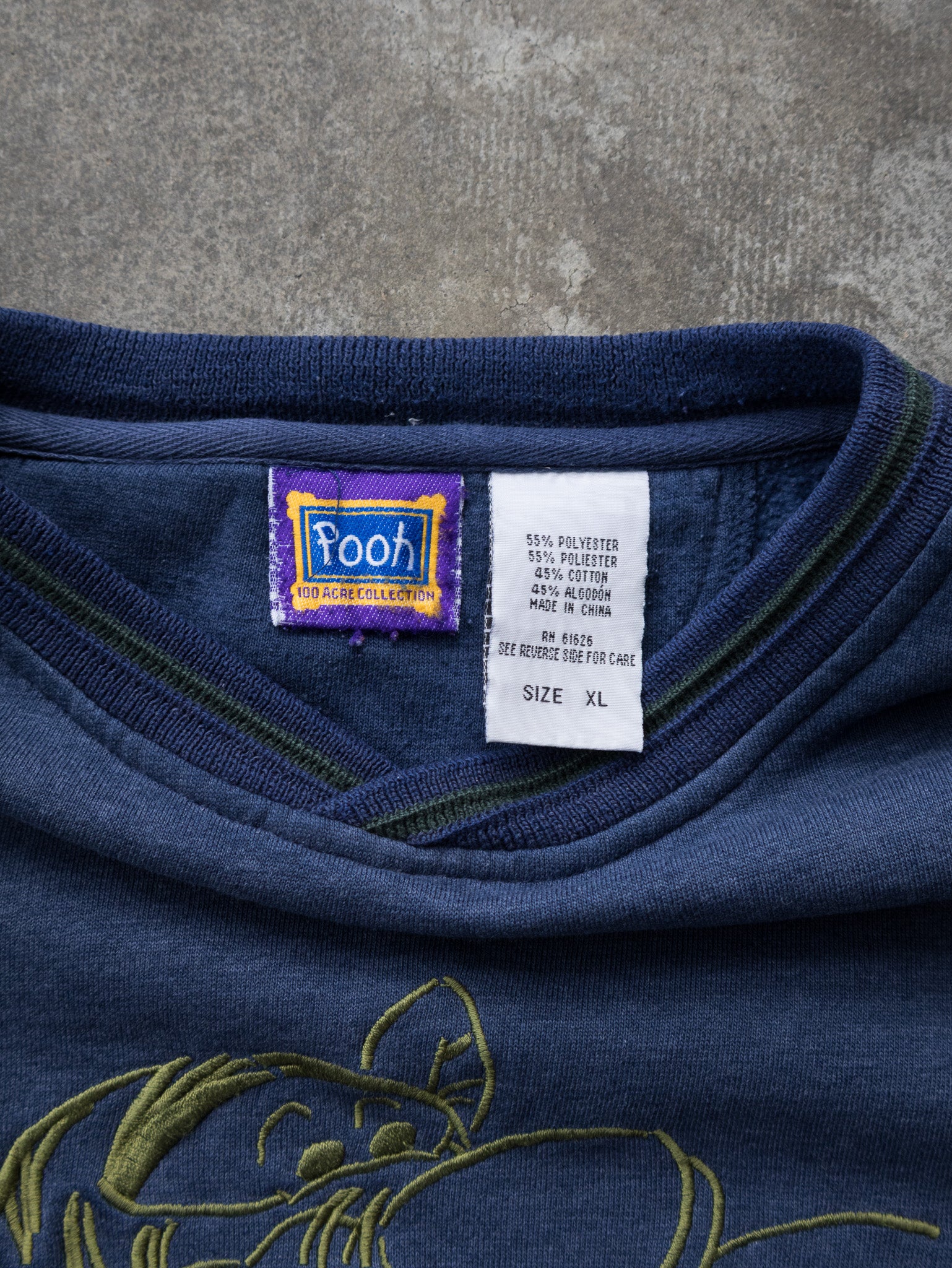 Vintage Navy Tigger Sweatshirt (XL)