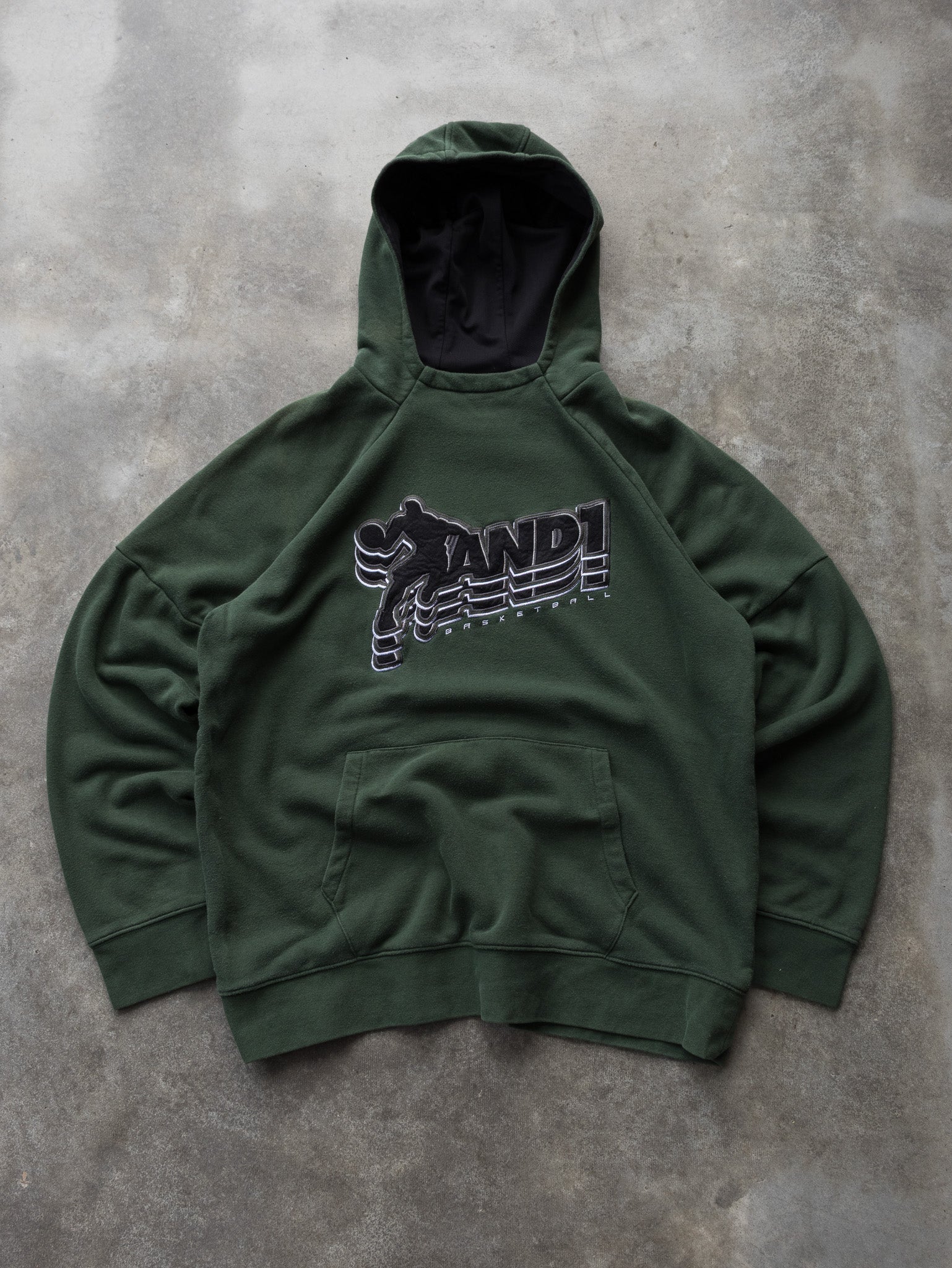 Vintage Forest Green AND1 Basketball Hoodie (XL)