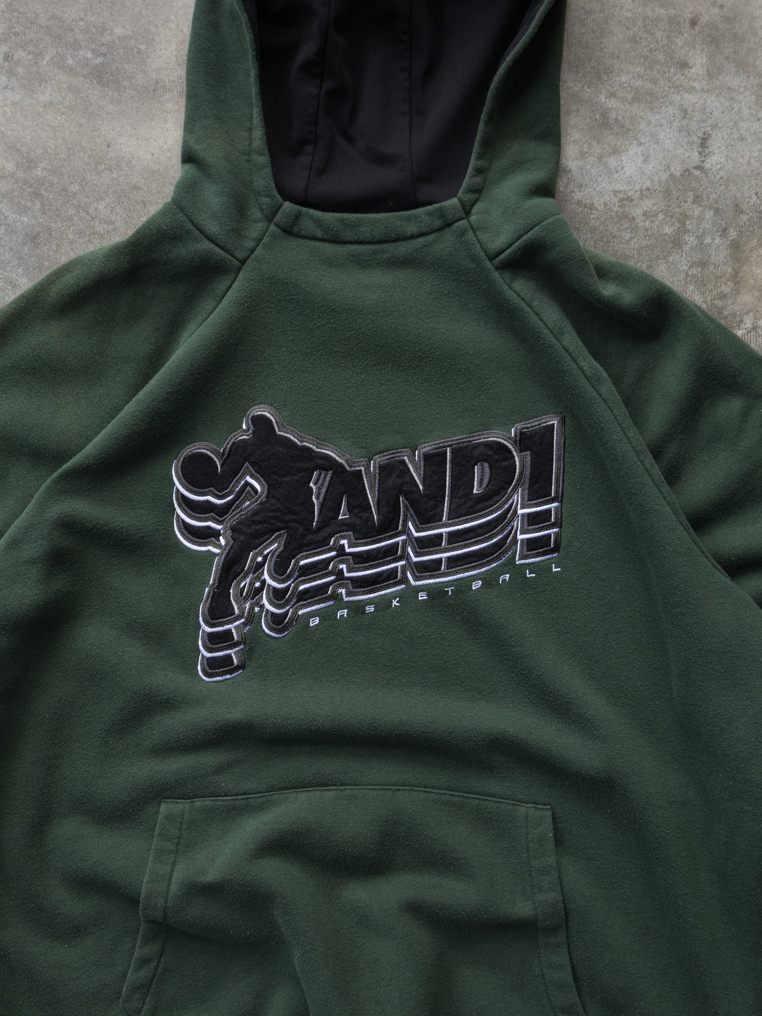 Vintage Forest Green AND1 Basketball Hoodie (XL)