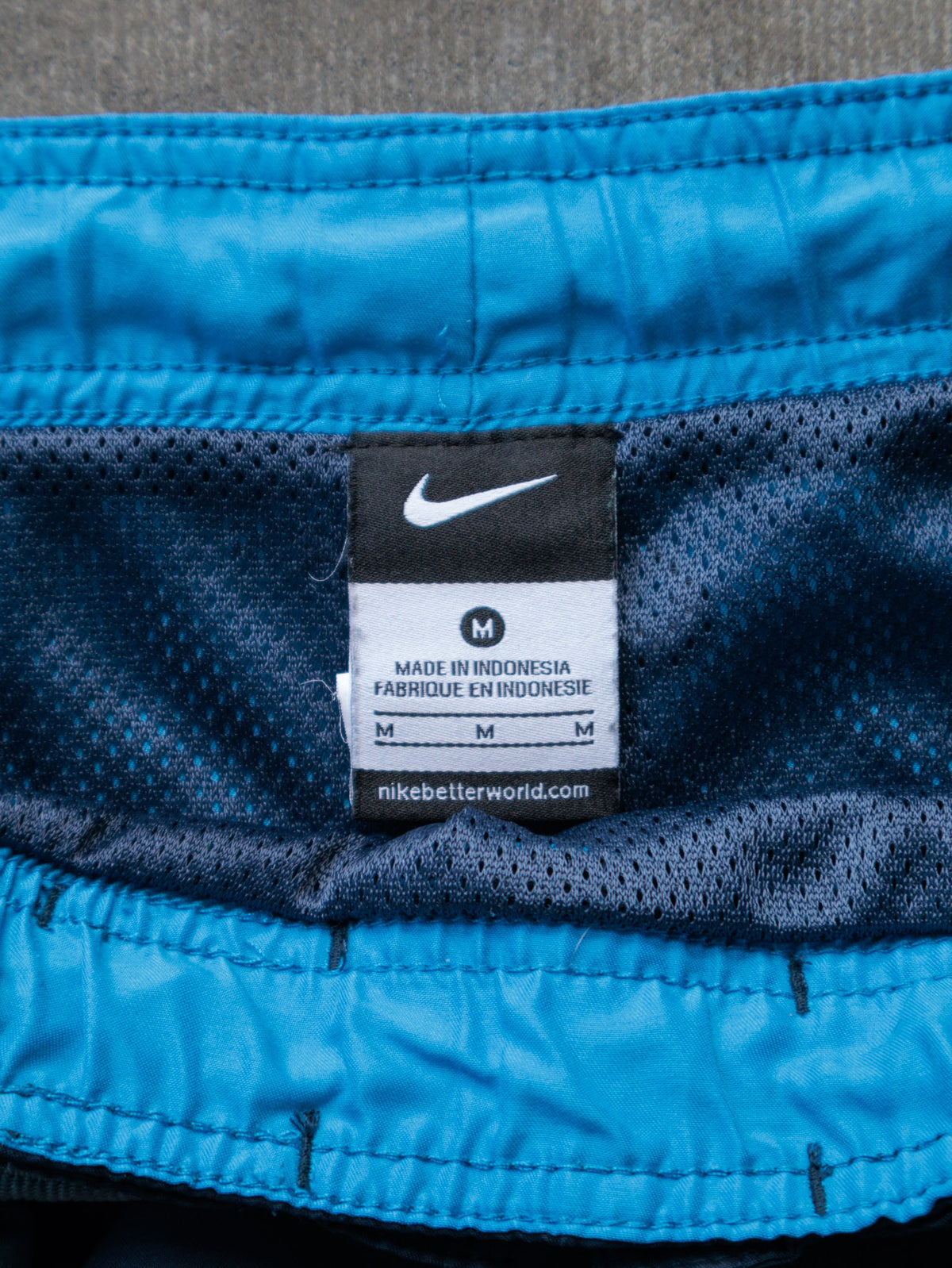 Vintage 00s Navy Nike Swim Shorts (M)