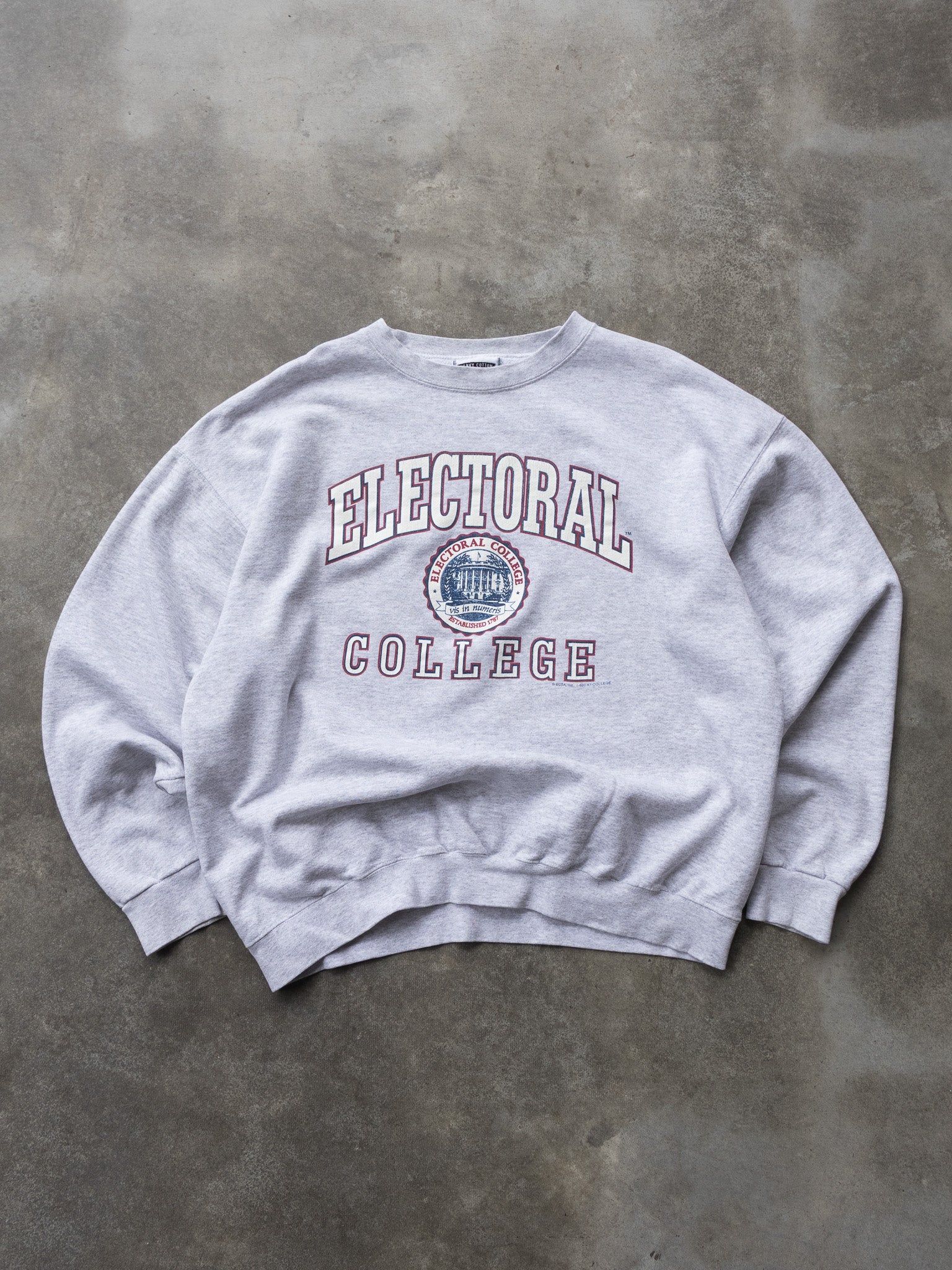 Vintage Grey Electoral College Sweatshirt (XL)