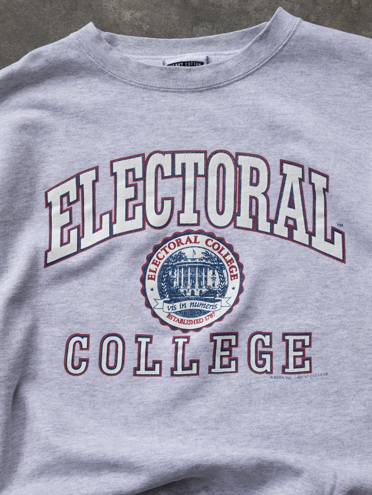 Vintage Grey Electoral College Sweatshirt (XL)