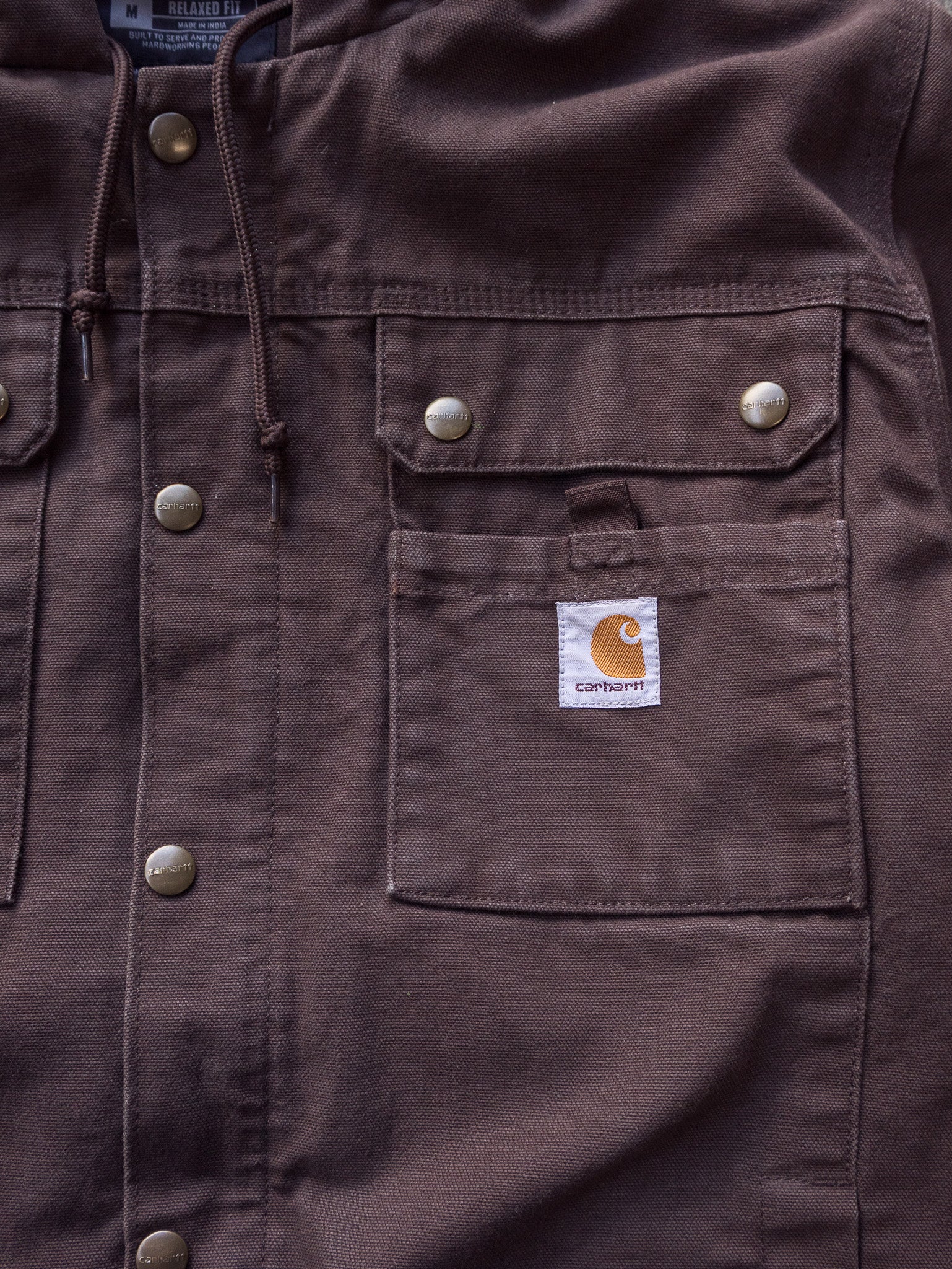 Vintage Brown Carhartt Sherpa-Lined Jacket (M)