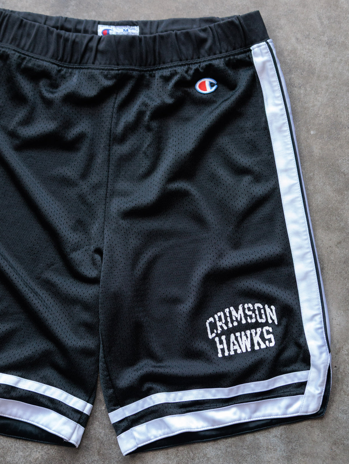 Vintage 00s Black Champion Crimson Hawks Basketball Shorts (M)