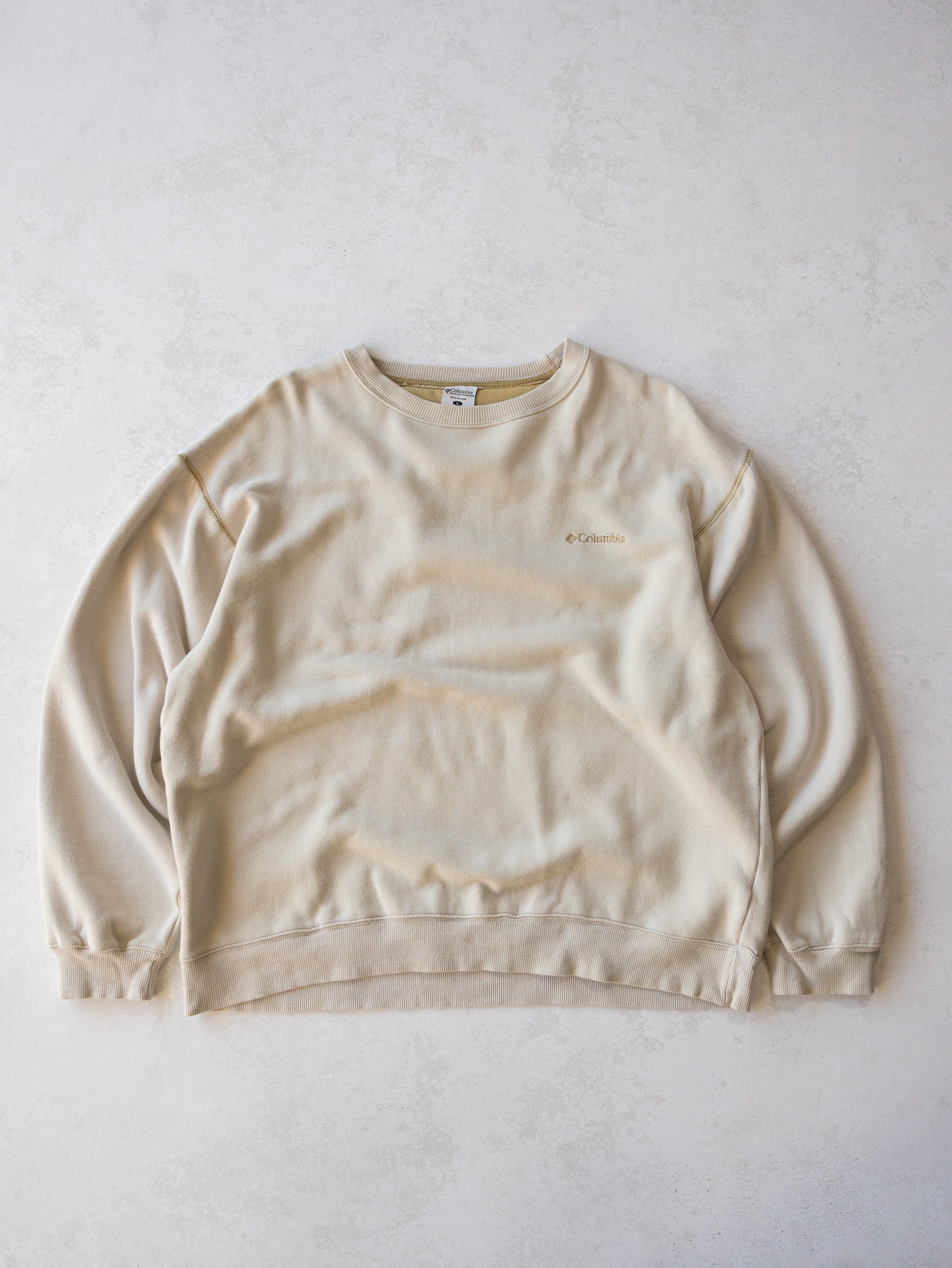 Vintage Columbia Cream Sweatshirt (XL)