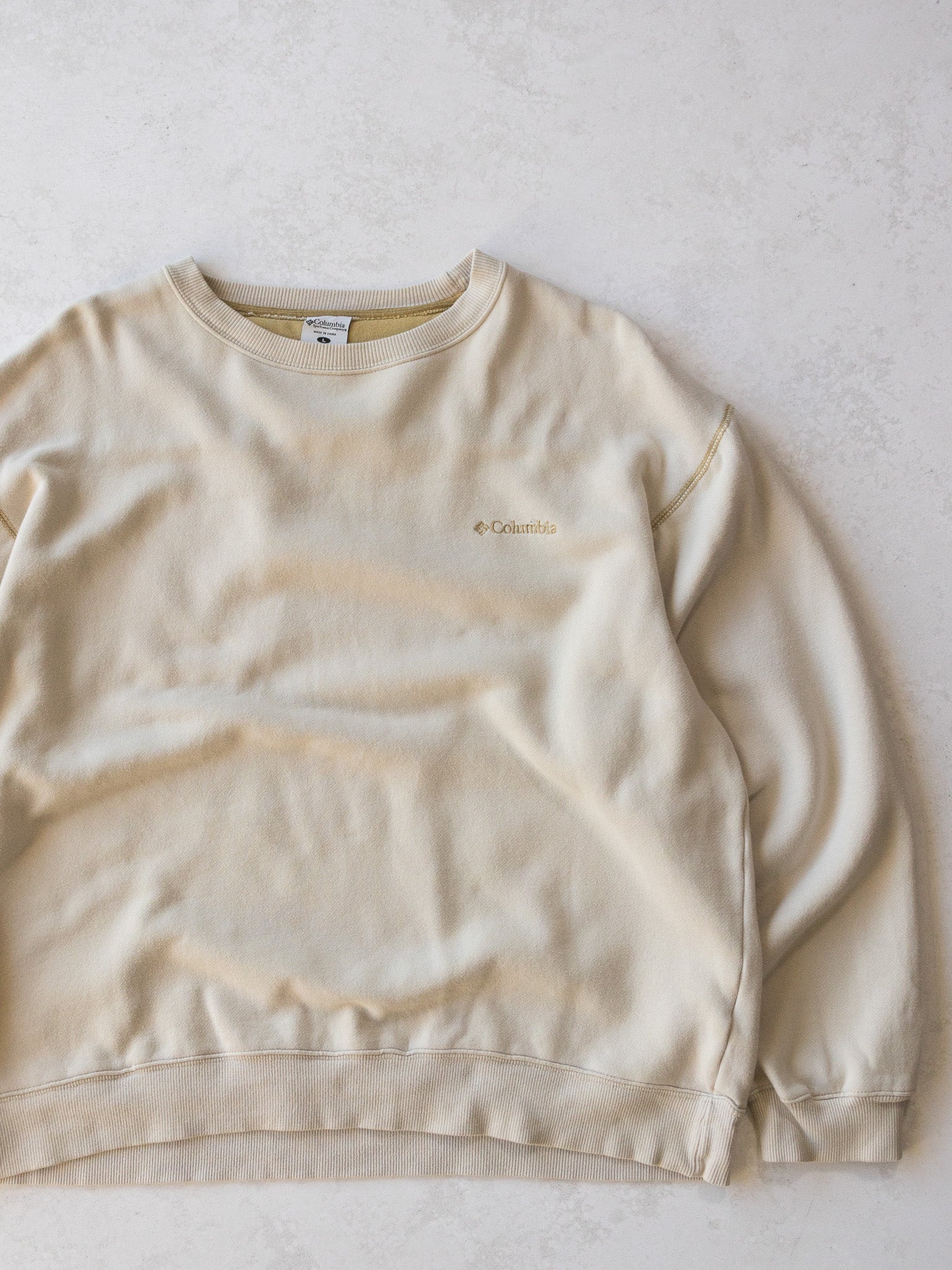 Vintage Columbia Cream Sweatshirt (XL)