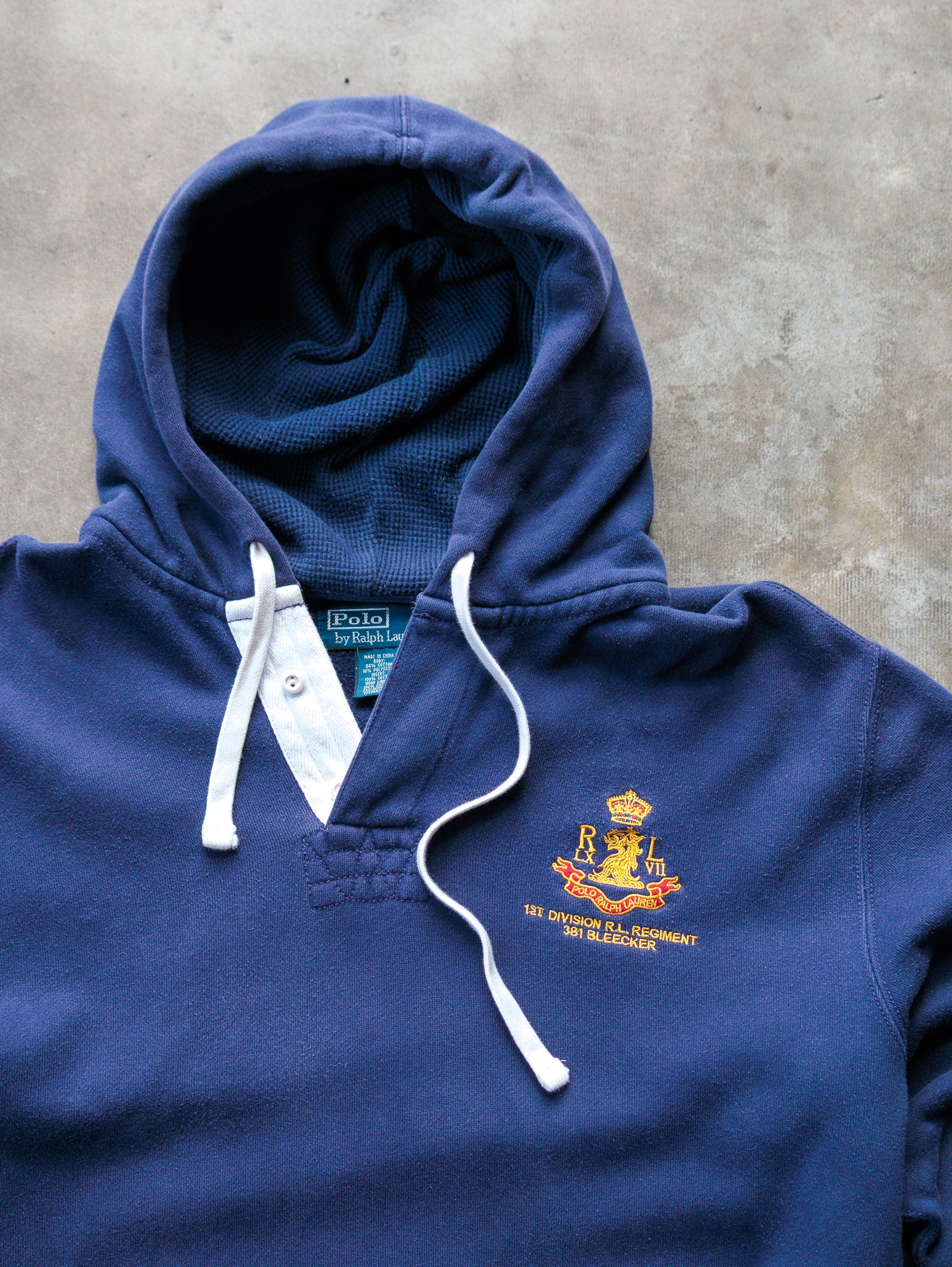 Vintage 00s Navy Polo Ralph Lauren Hoodie (XL)