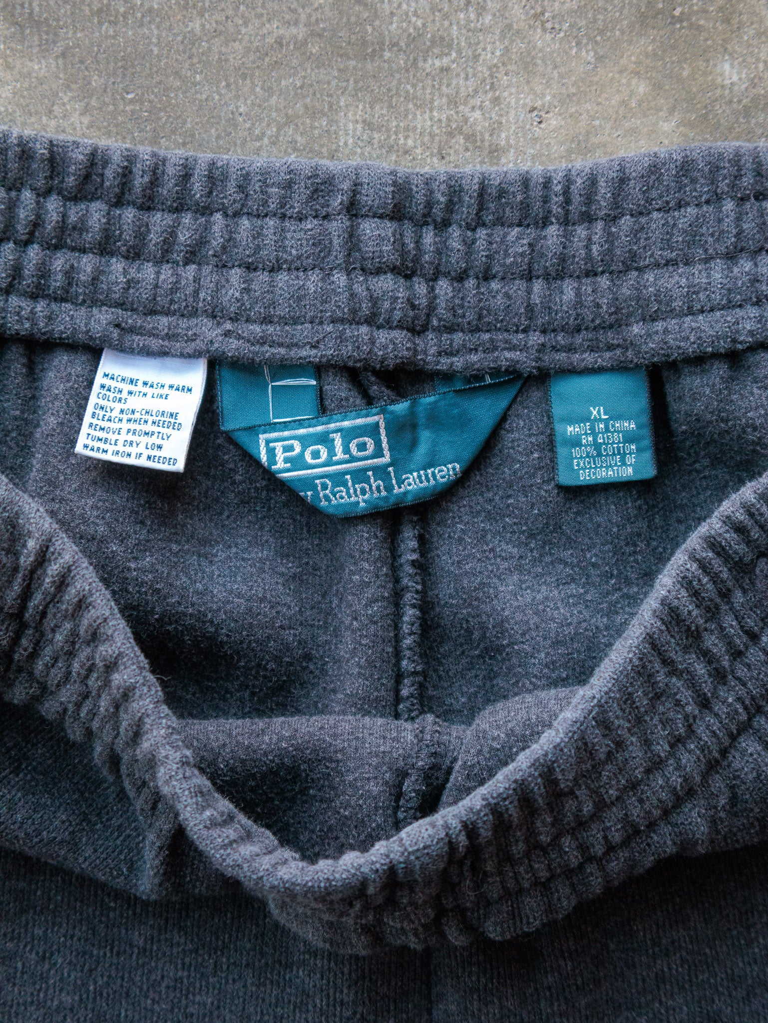 Vintage Grey Polo Ralph Lauren Sweatpants (XL)