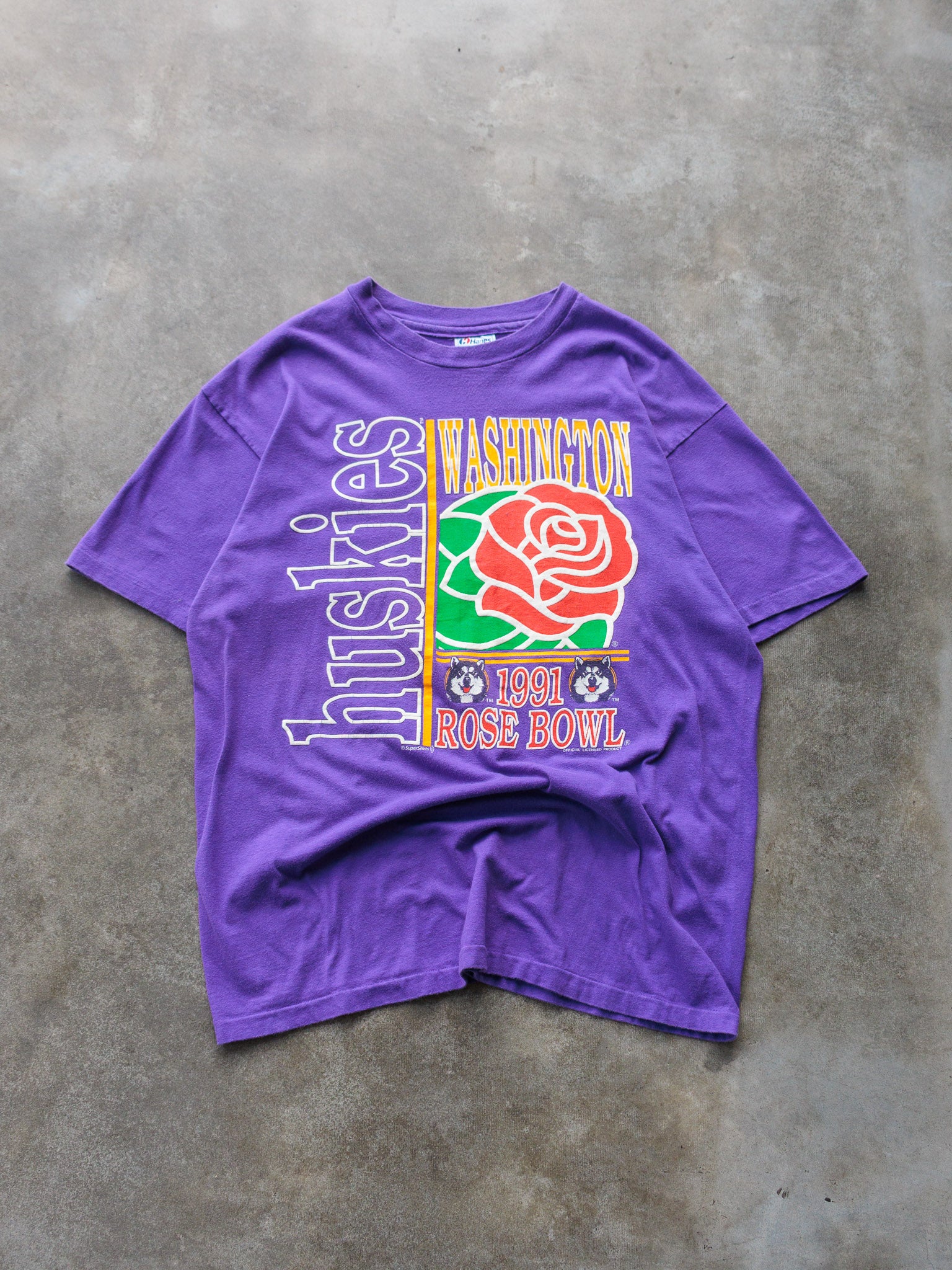 Vintage 1991 Washington Huskies Rose Bowl Tee (XL)