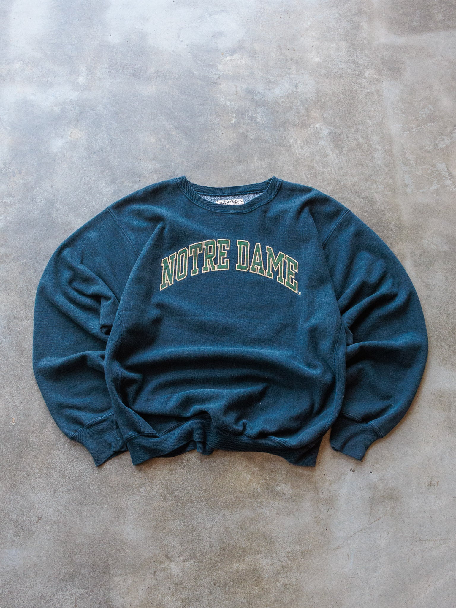 Vintage Teal Notre Dame Sweatshirt (XL)
