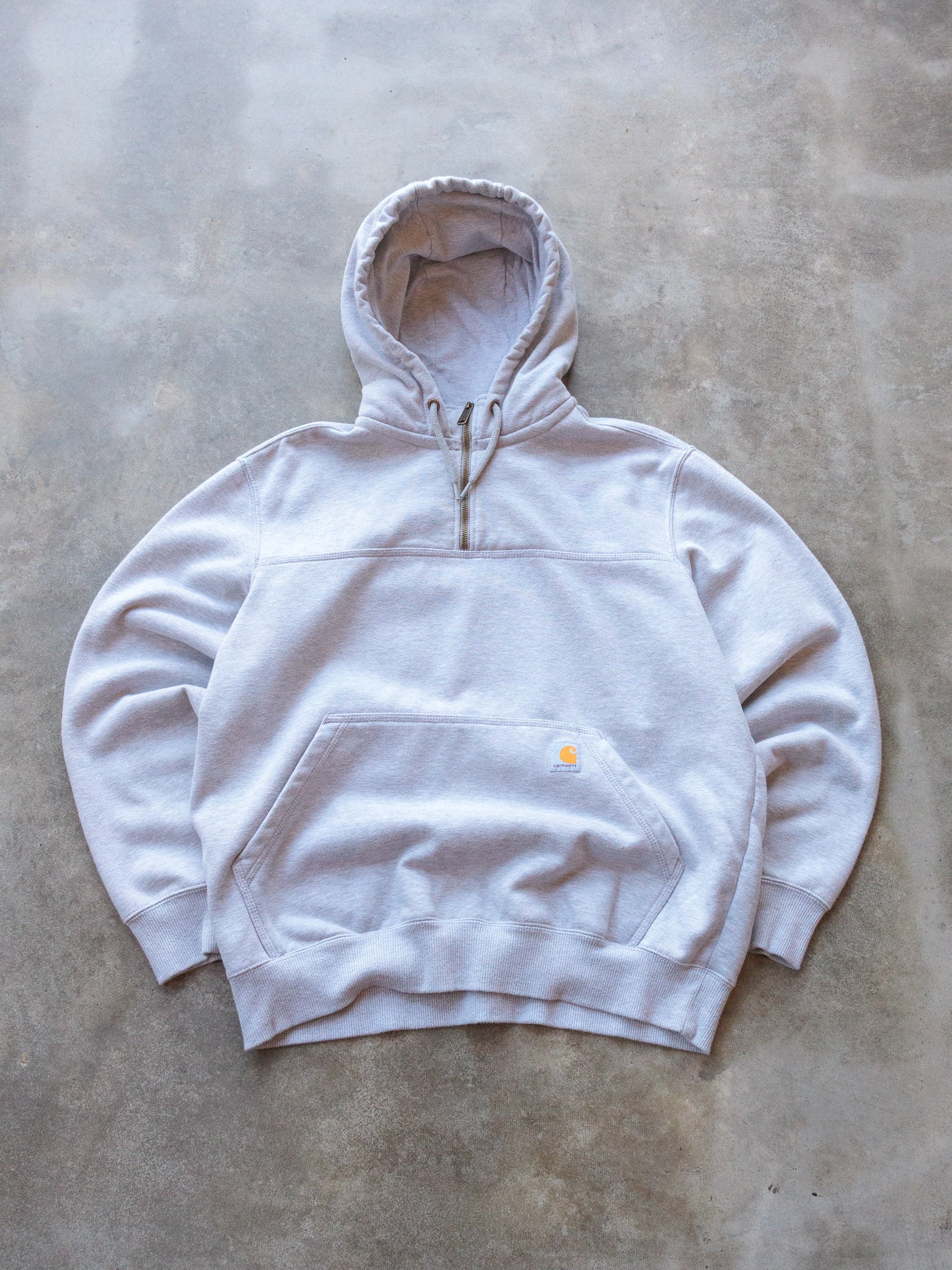 Grey Carhartt Quarter Zip Hoodie (L)