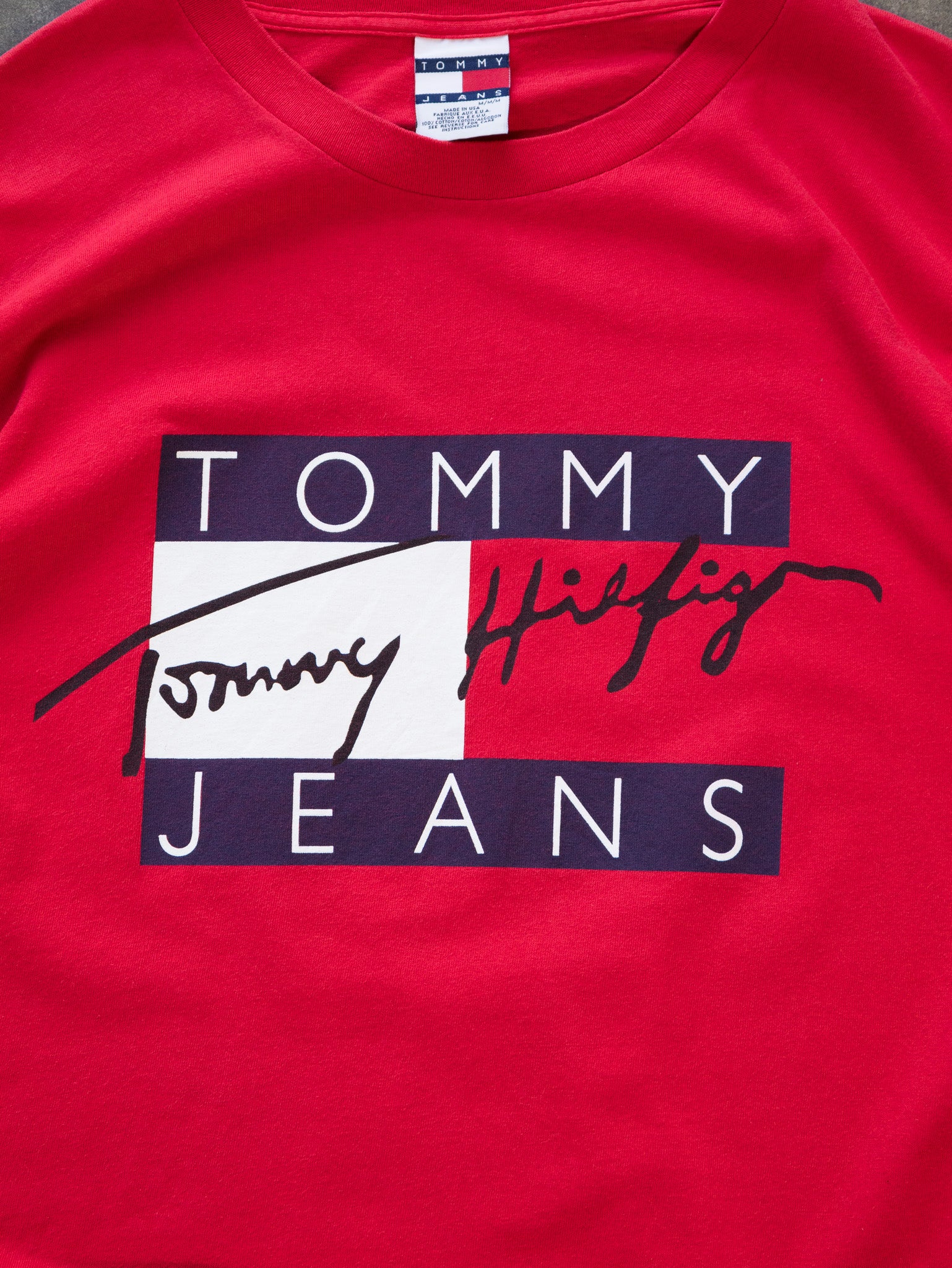 Vintage Red Tommy Jeans Tee (M)