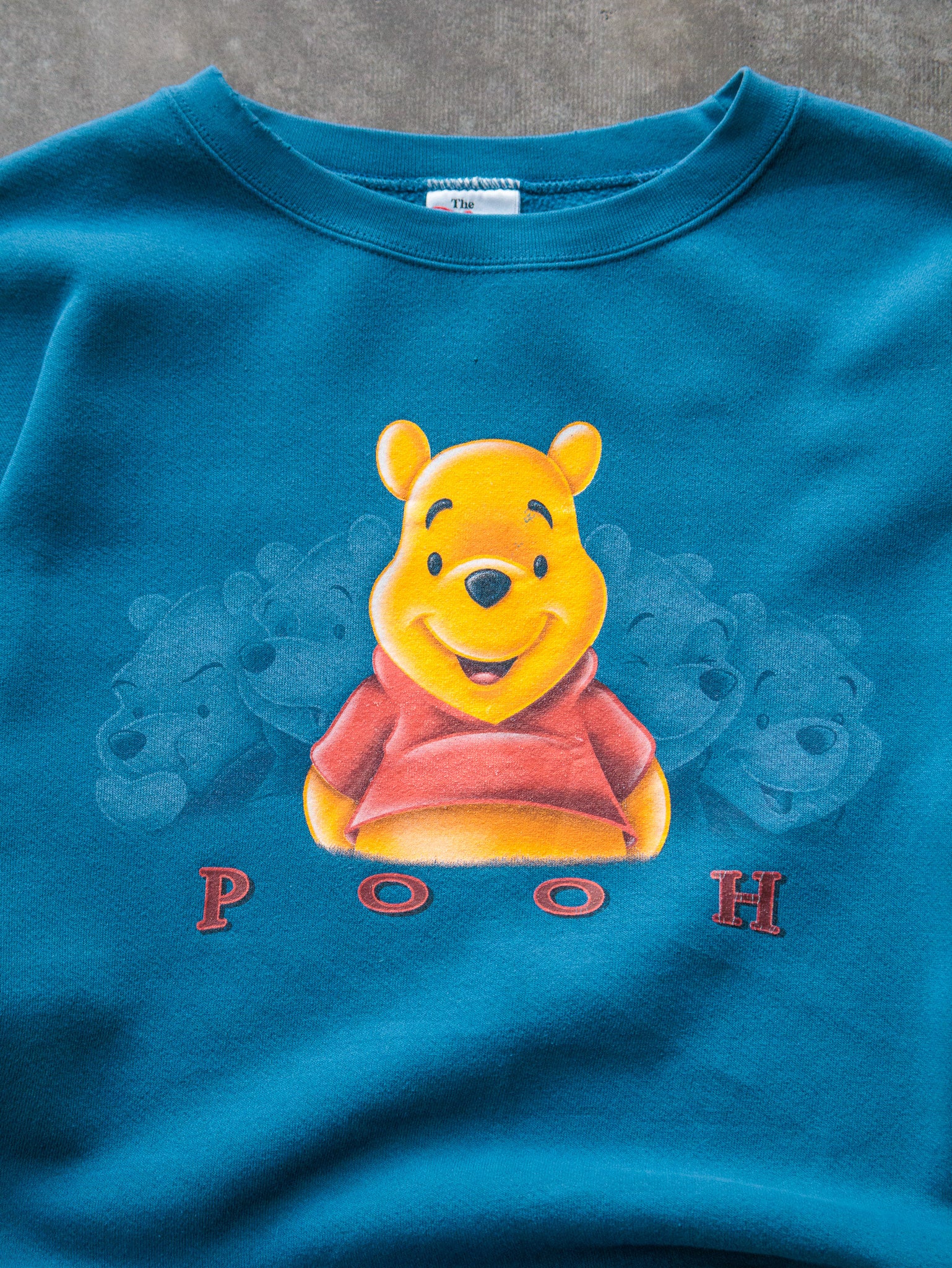 Vintage 90s Teal Winnie the Pooh Sweatshirt (XL)
