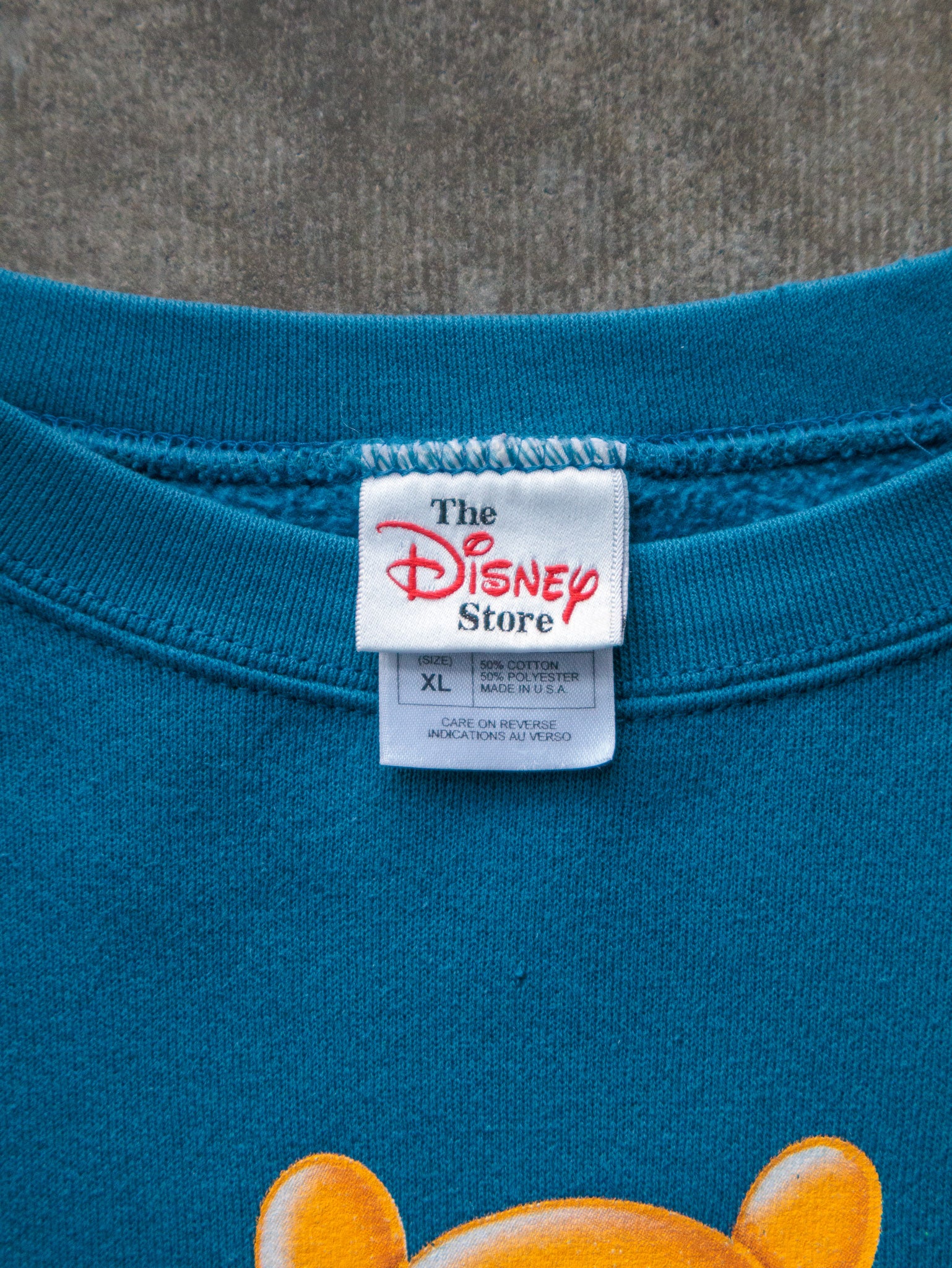 Vintage 90s Teal Winnie the Pooh Sweatshirt (XL)