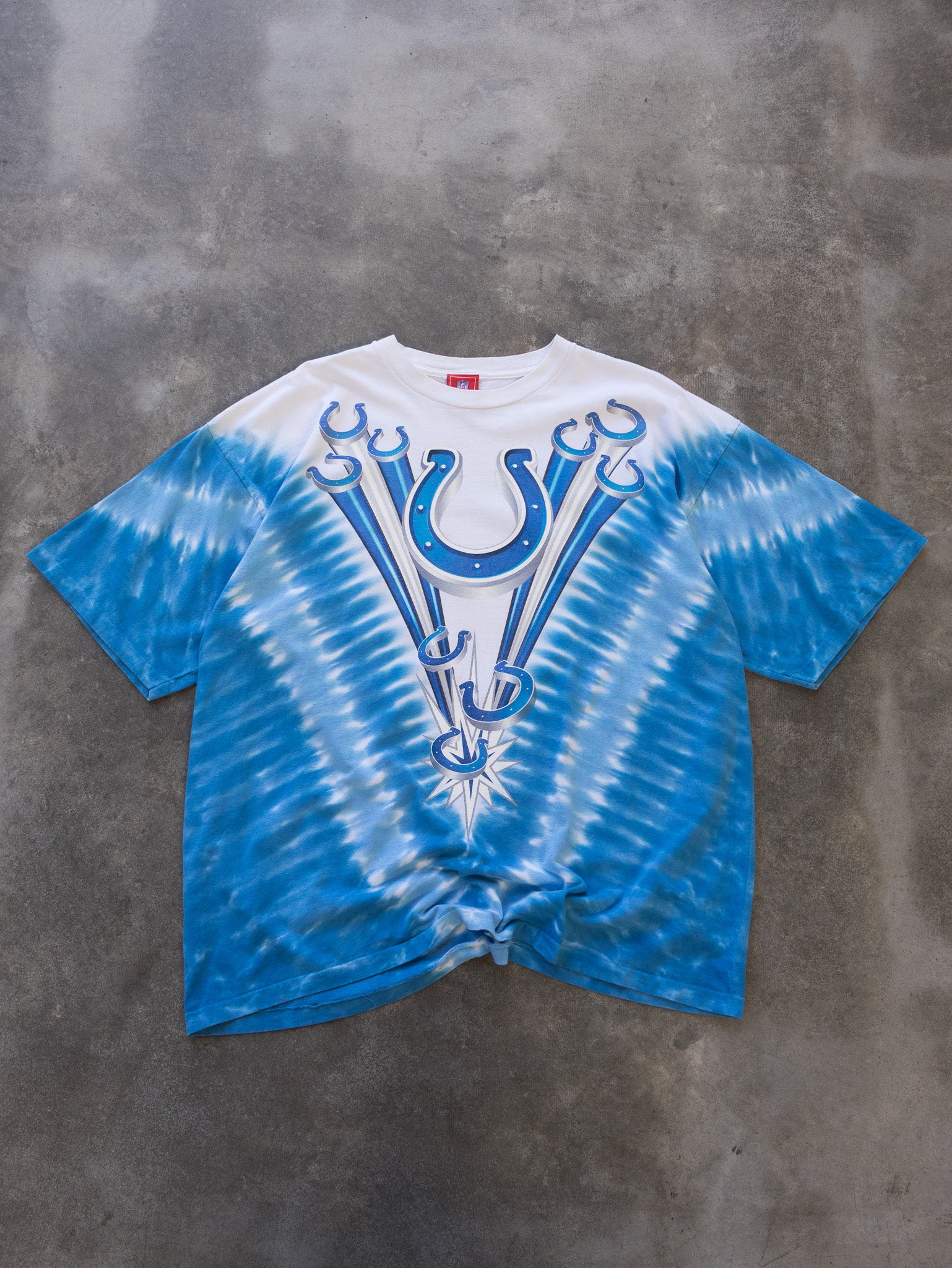 Vintage Blue Tie-Dye Indianapolis Colts Tee (2XL)