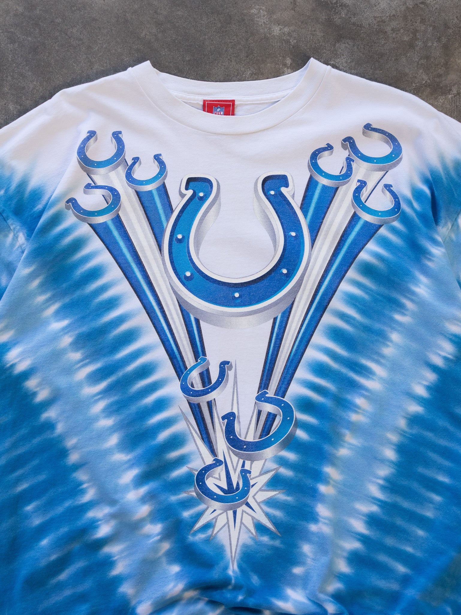 Vintage Blue Tie-Dye Indianapolis Colts Tee (2XL)
