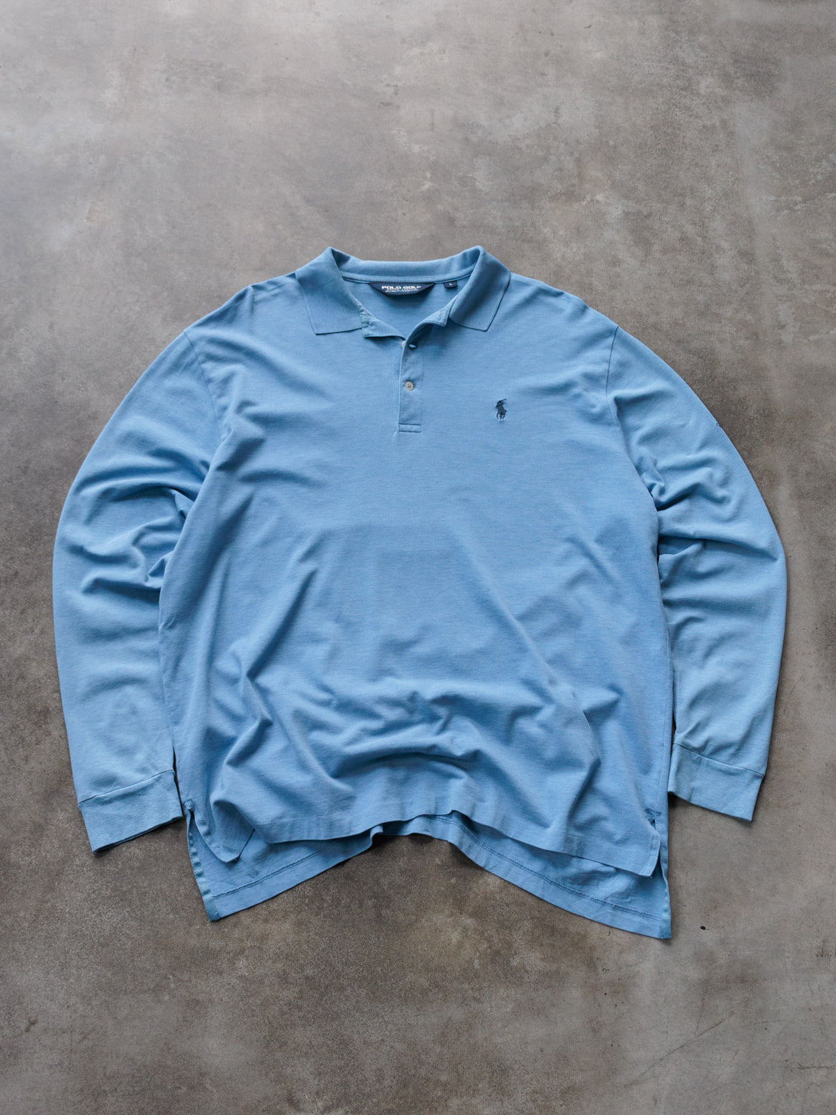 Vintage 00s Blue Polo Golf Ralph Lauren Long Sleeve Polo Shirt (L)