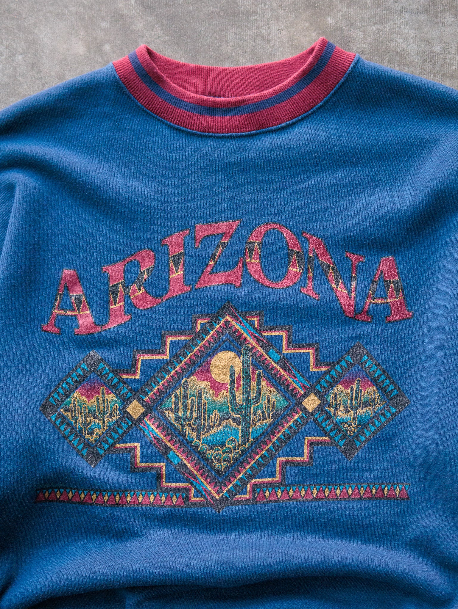 Vintage 90s Blue Arizona Graphic Sweatshirt (L)