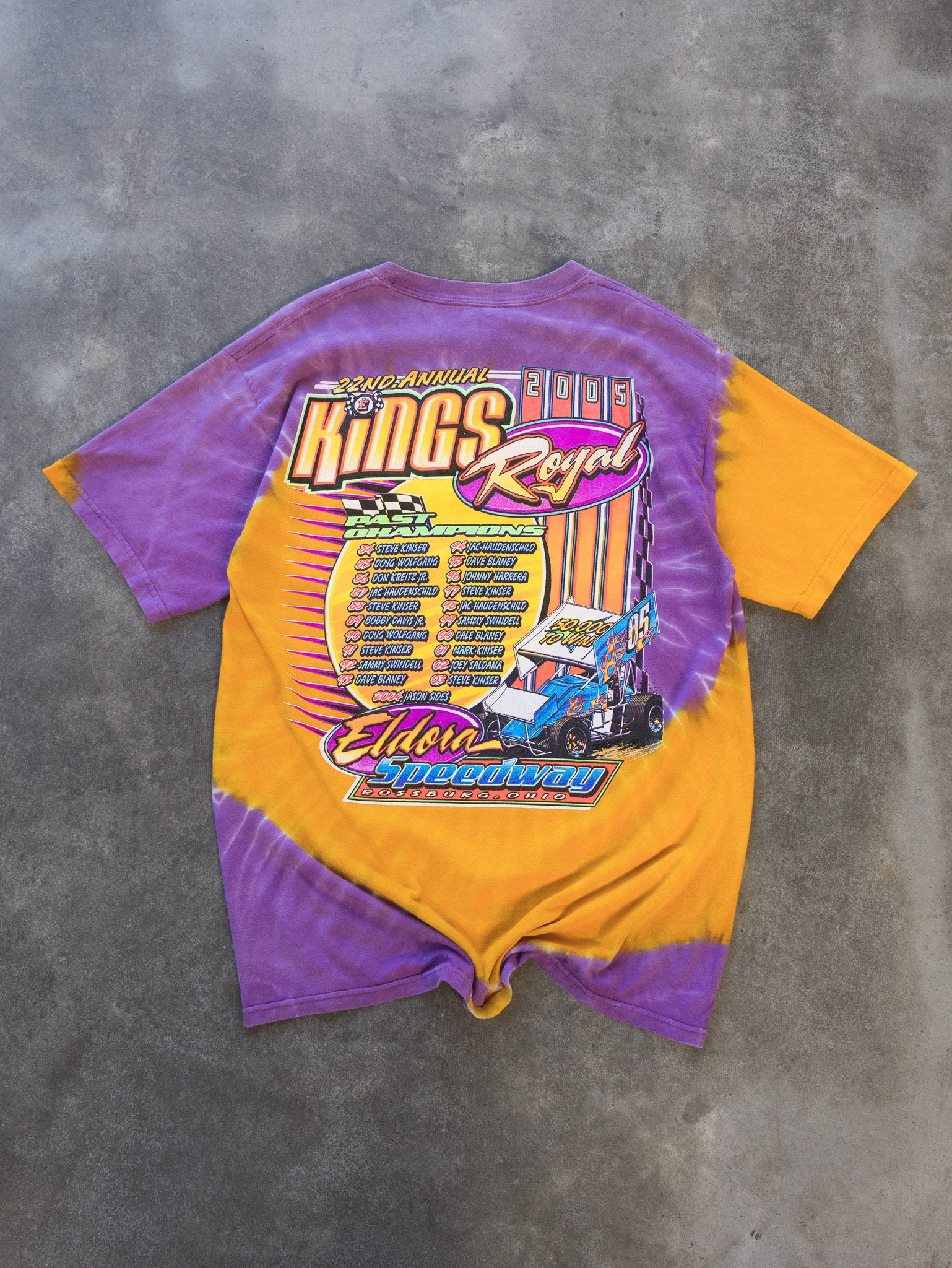 Vintage 2005 Kings Royal Eldora Speedway Tie-Dye Tee (L)