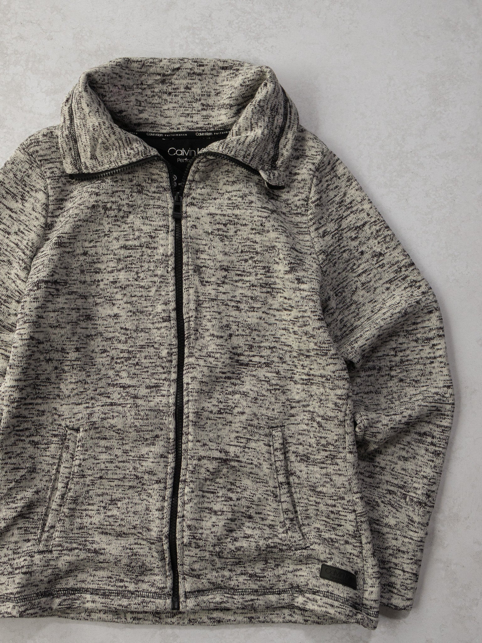 Vintage Calvin Klein Marle Zip Sweatshirt (S)