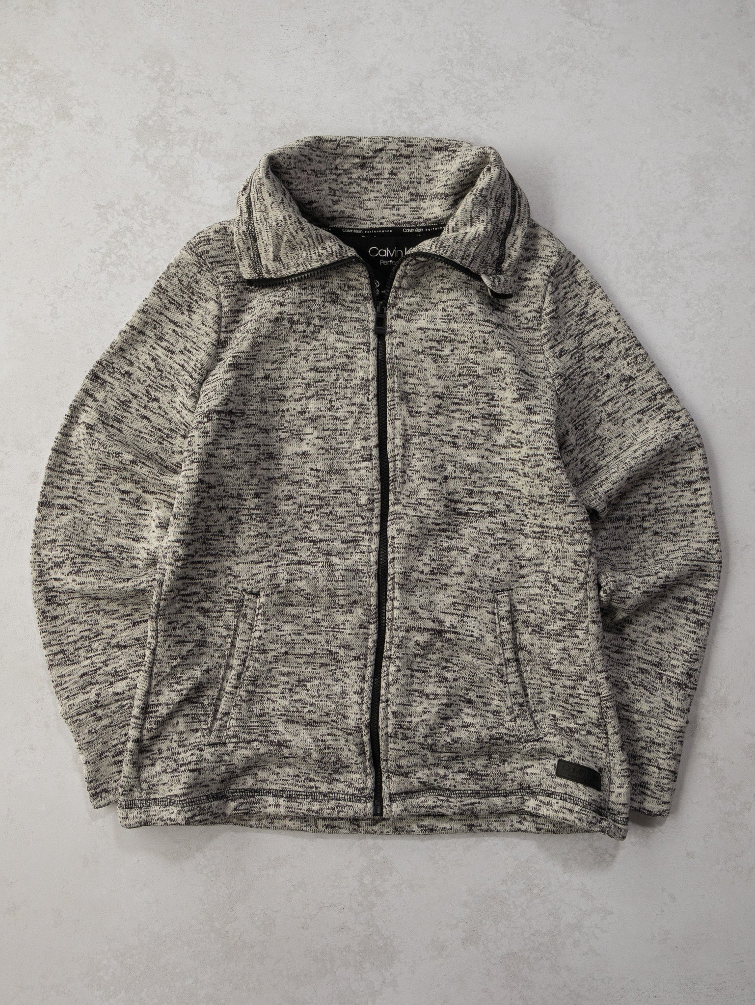 Vintage Calvin Klein Marle Zip Sweatshirt (S)