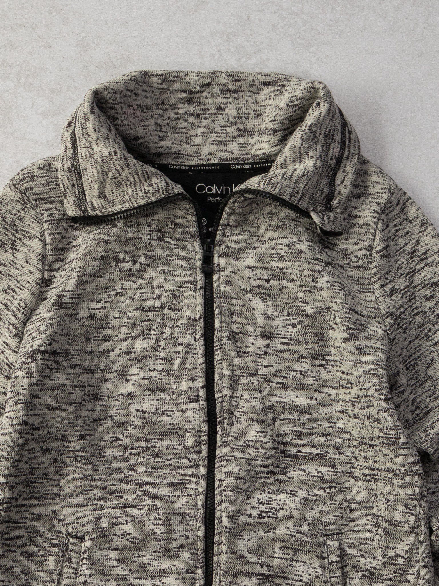 Vintage Calvin Klein Marle Zip Sweatshirt (S)