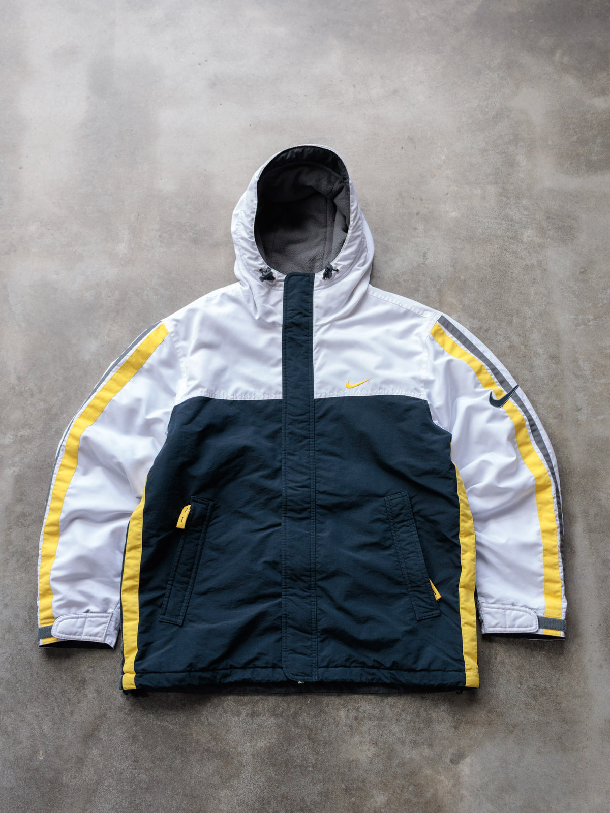 Vintage 90s White Nike Colourblock Jacket (M)