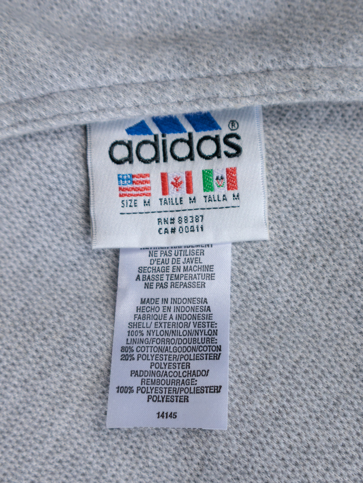 Vintage 00s Grey & Red Adidas Reversible Puffer Jacket (M)