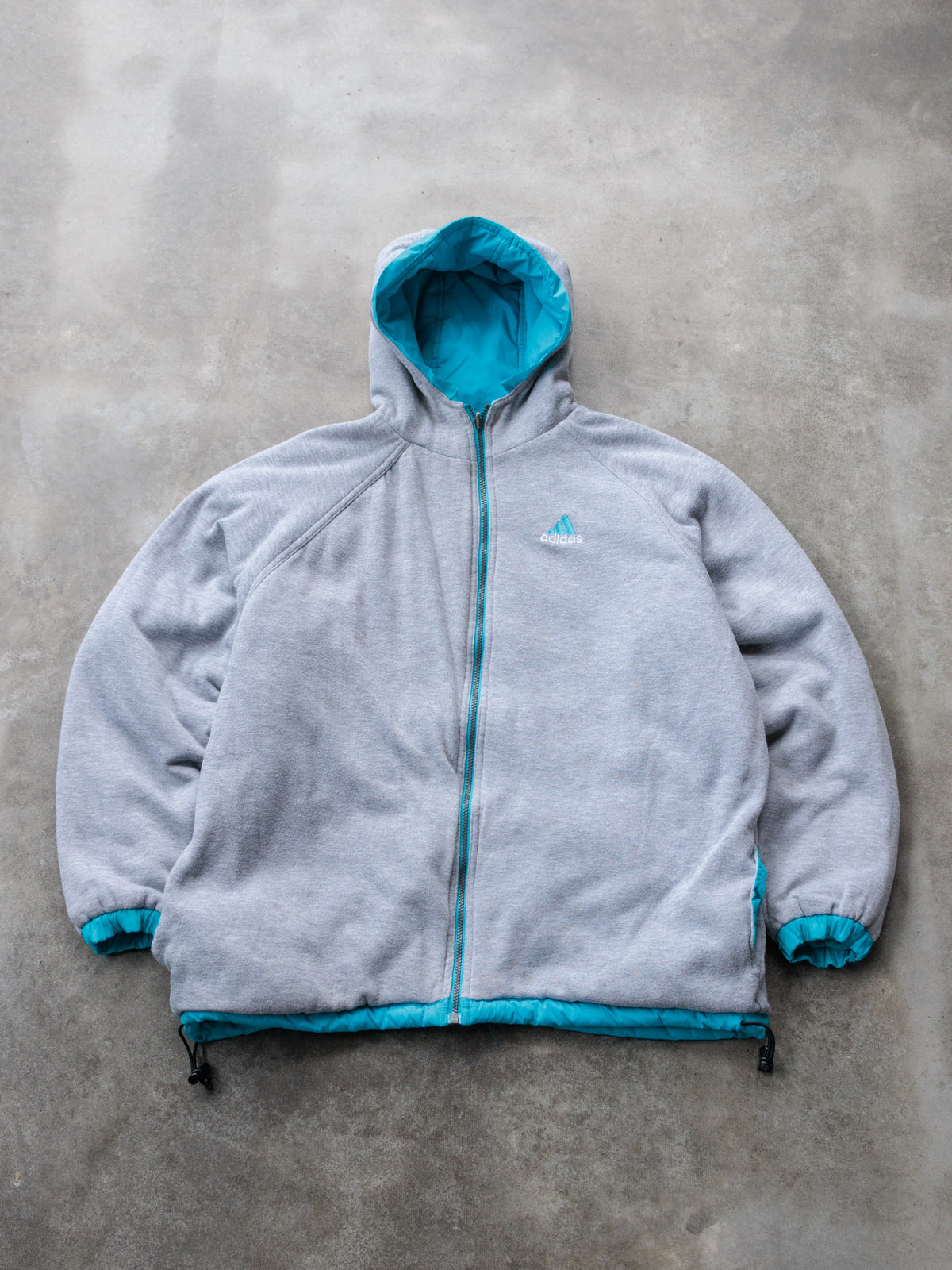 Vintage 00s Blue Adidas Reversible Puffer Jacket (M)