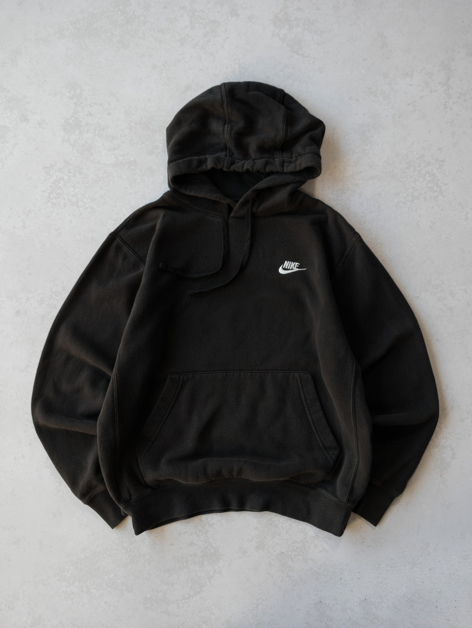 Vintage Nike Logo Black Hoodie (M)