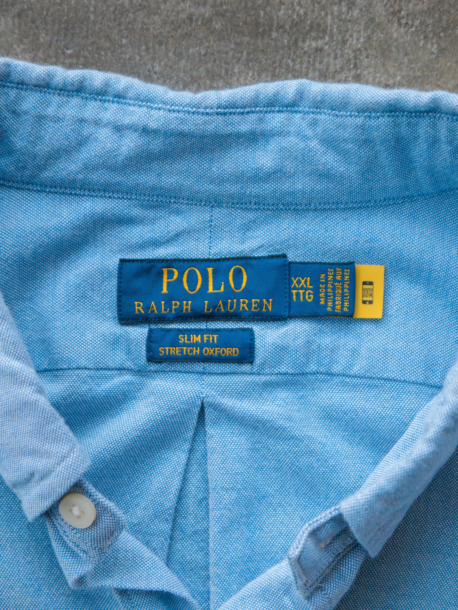 Vintage Light Blue Polo Ralph Lauren Shirt (2XL)