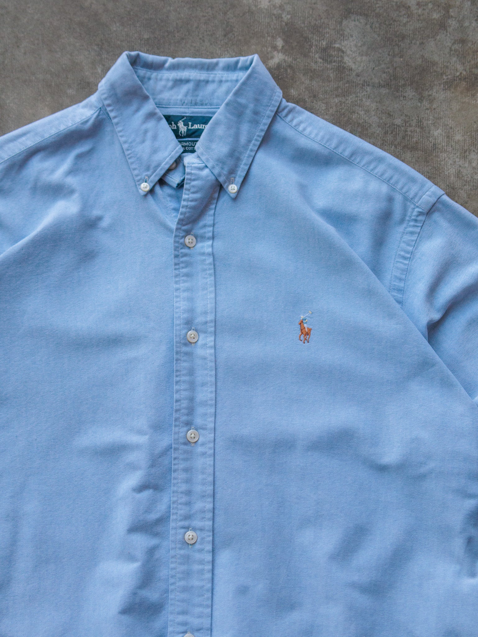 Vintage 90s Light Blue Ralph Lauren Shirt (M)