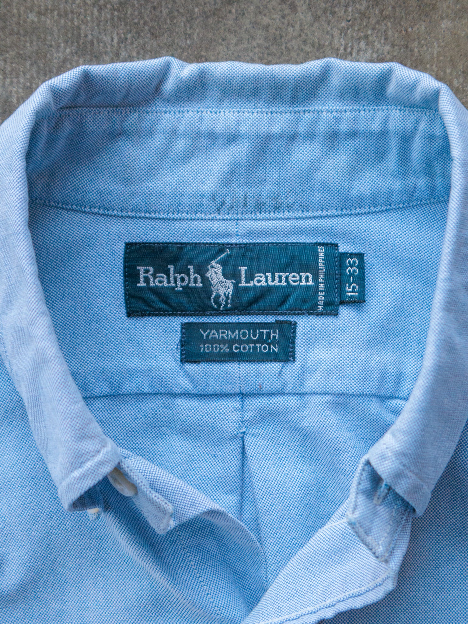 Vintage 90s Light Blue Ralph Lauren Shirt (M)
