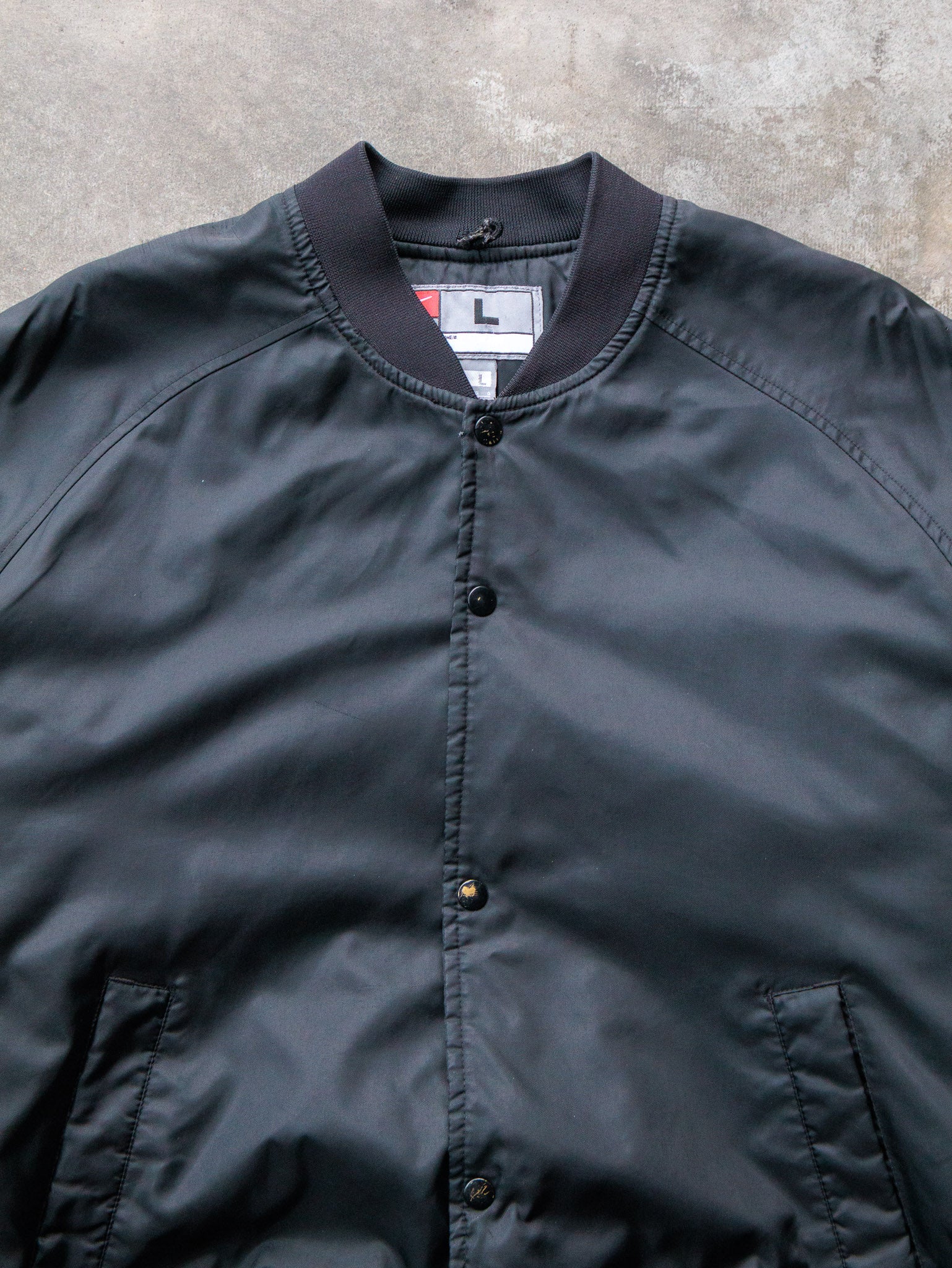Vintage 00s Black Nike Bomber Jacket (L)