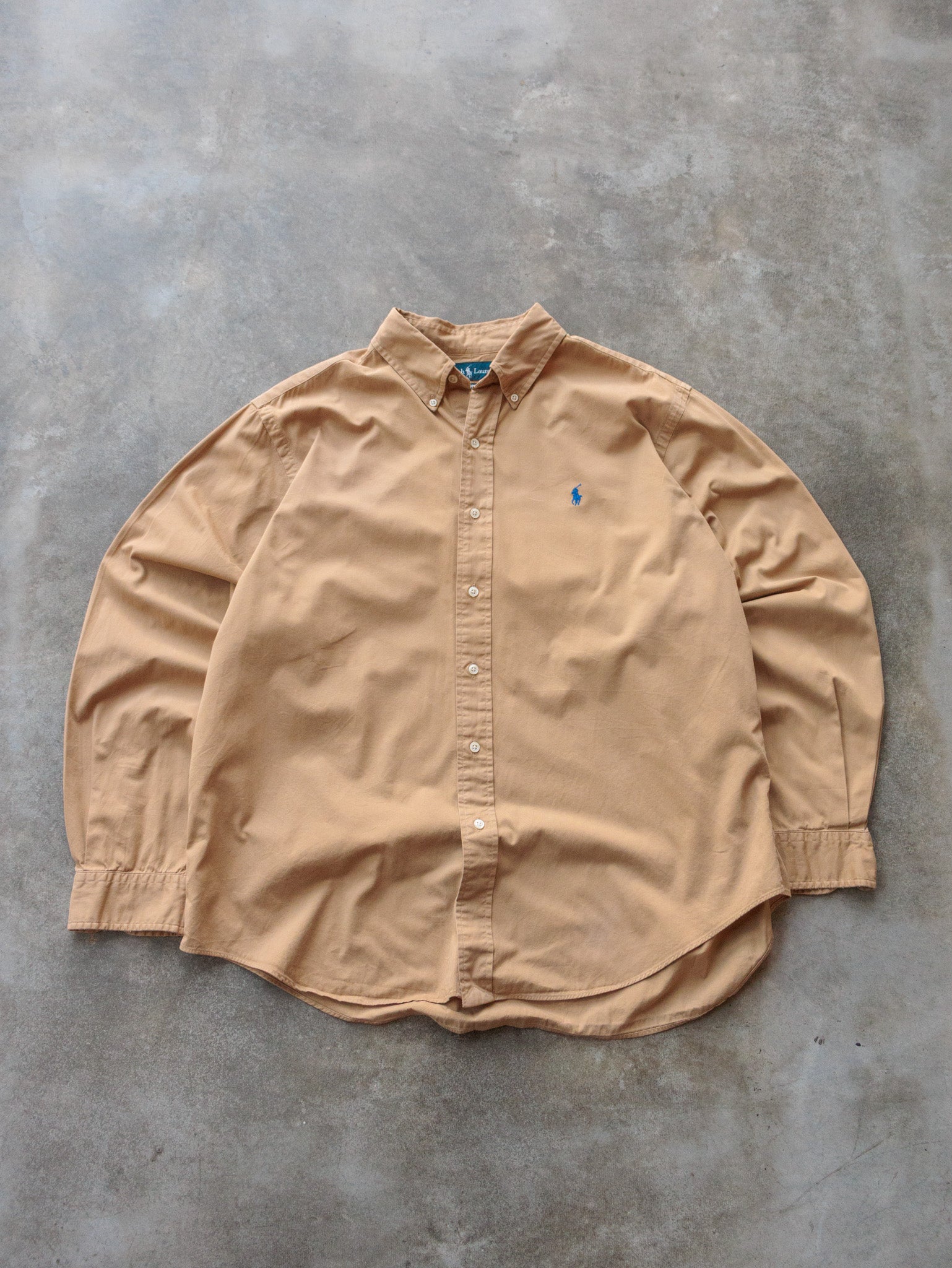 Vintage 00s Beige Ralph Lauren Shirt (XL)