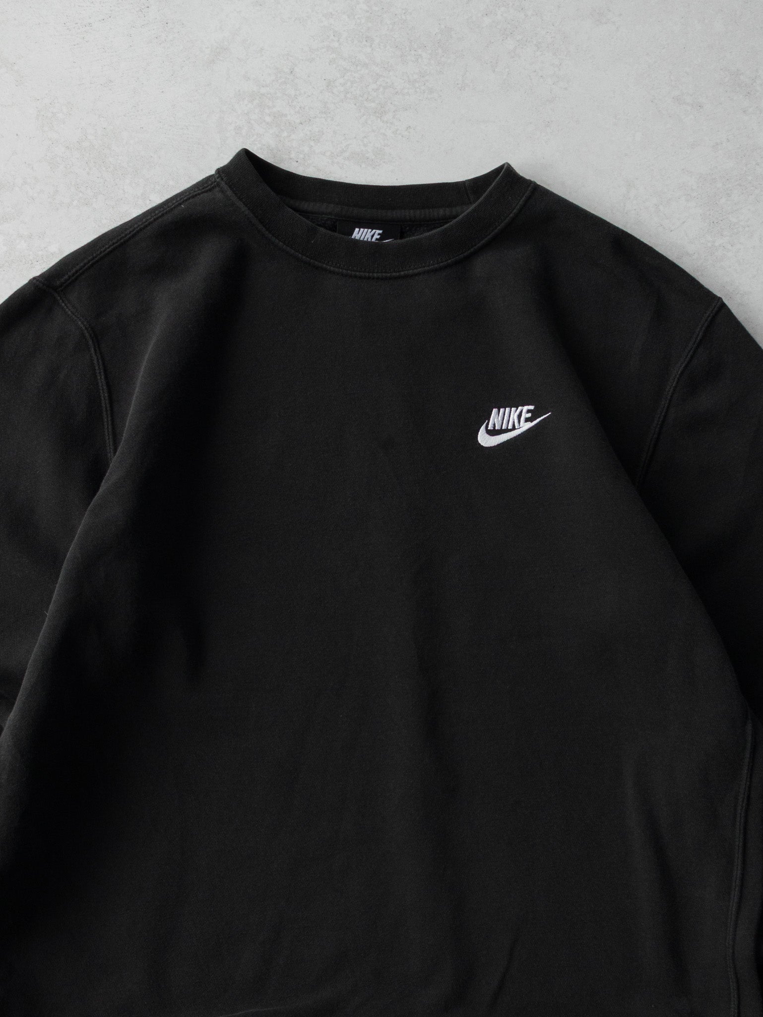 Vintage Nike Logo Black Sweatshirt (M)