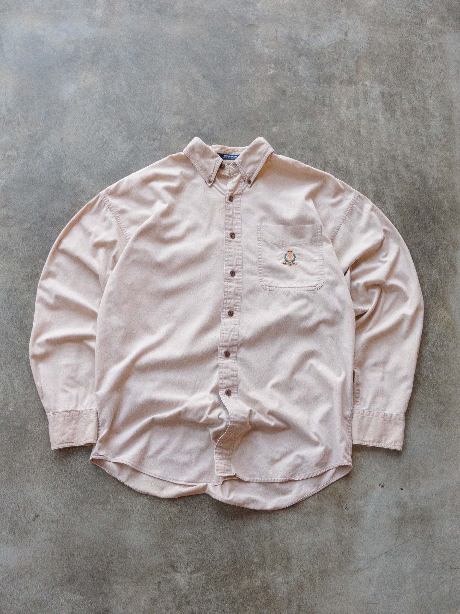 Vintage 90s Beige Chaps Ralph Lauren Shirt (M)