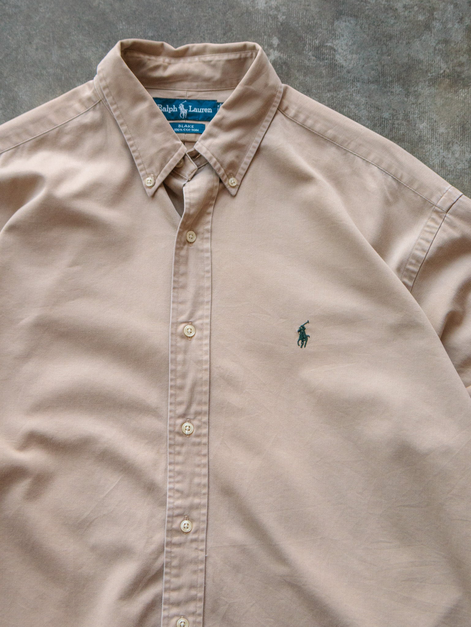 Vintage 90s Beige Ralph Lauren Shirt (L)