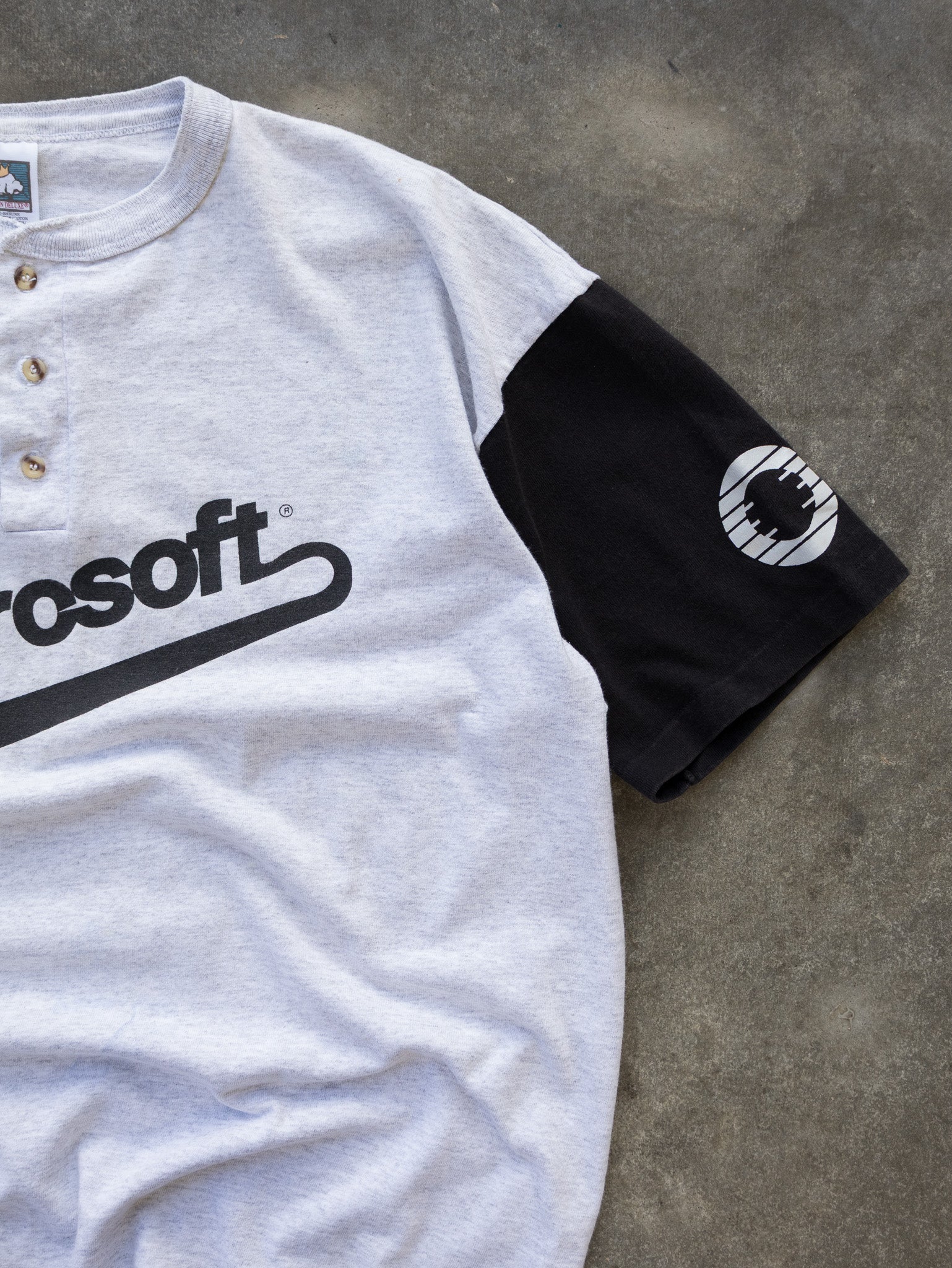 Vintage Microsoft Henley Tee (XL)