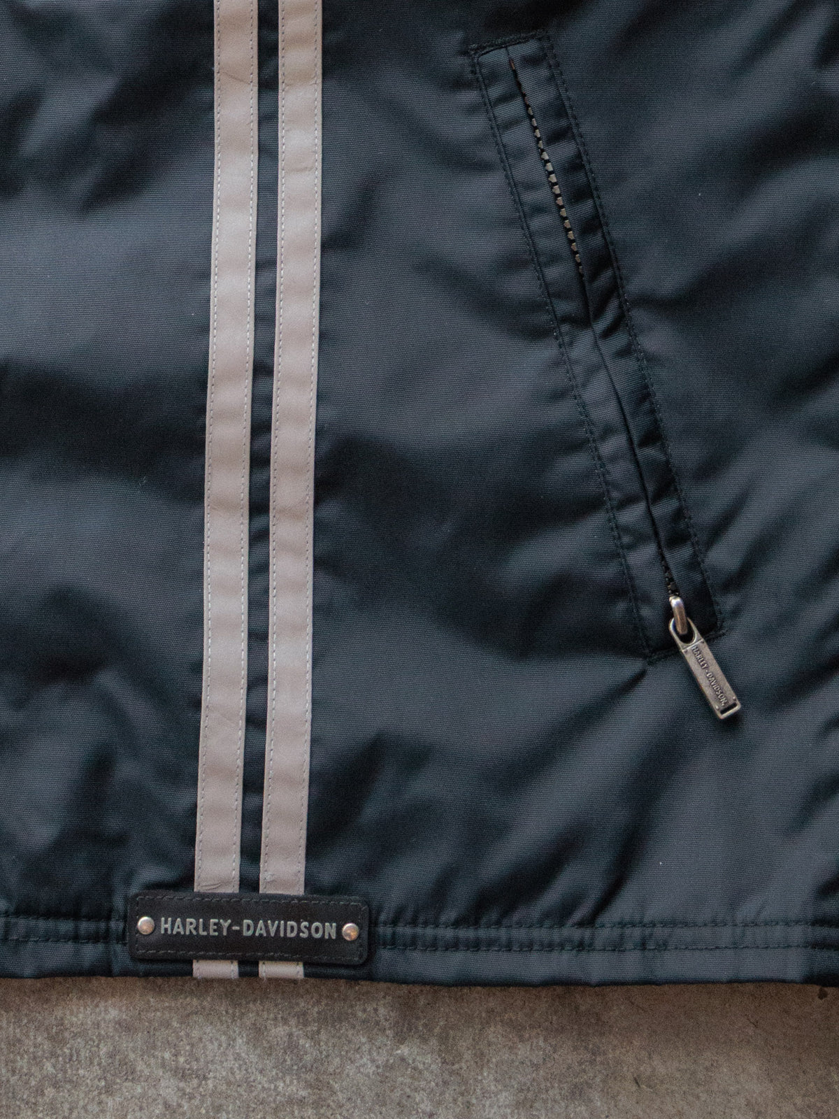 Vintage Black Harley-Davidson Cafe Racer Jacket (L)