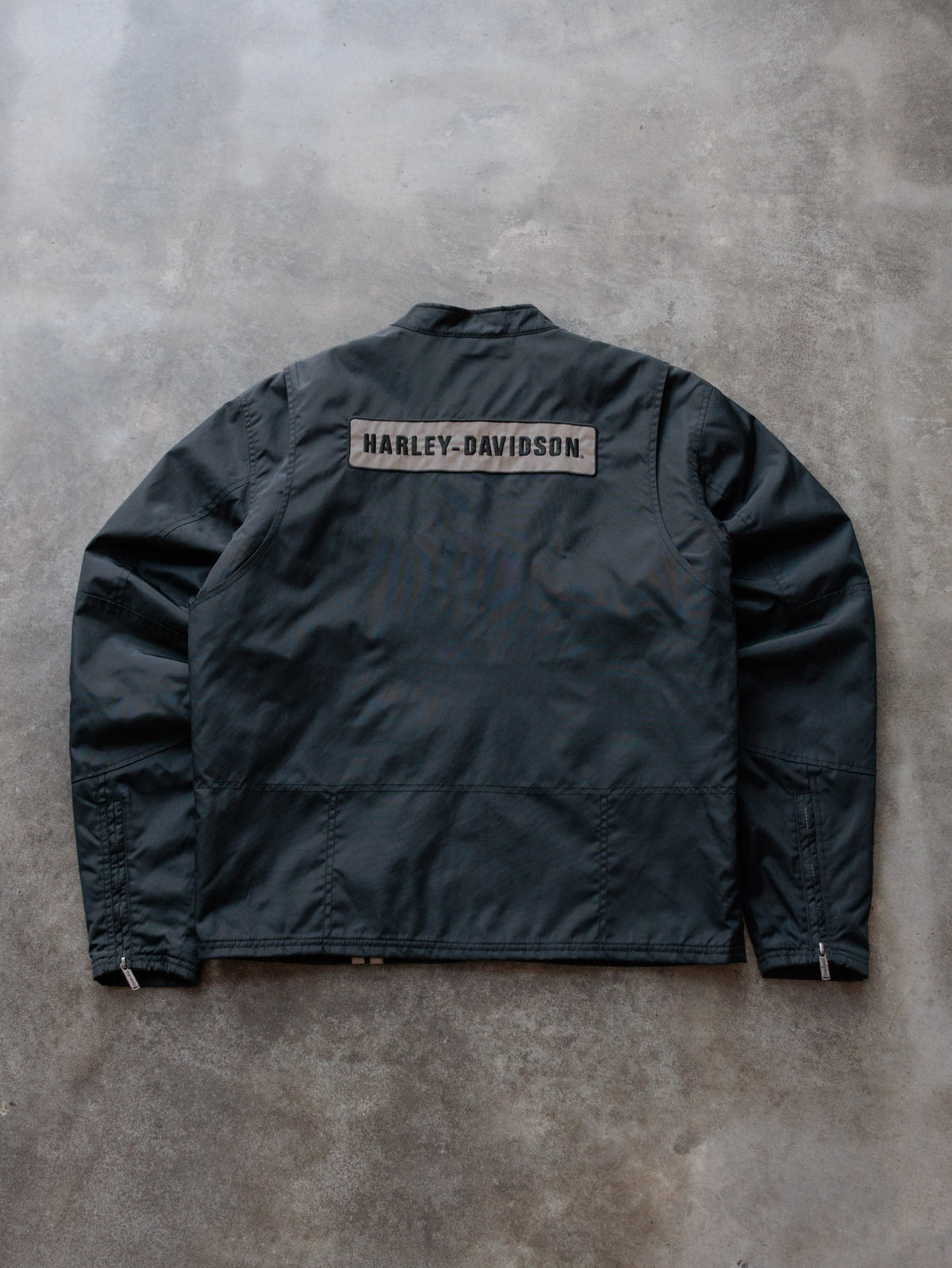 Vintage Black Harley-Davidson Cafe Racer Jacket (L)