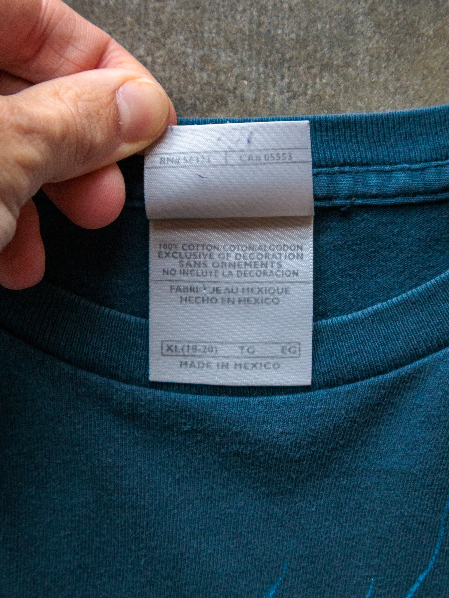 Vintage 00s Teal Nike Lightning Graphic Tee (18-20Y)