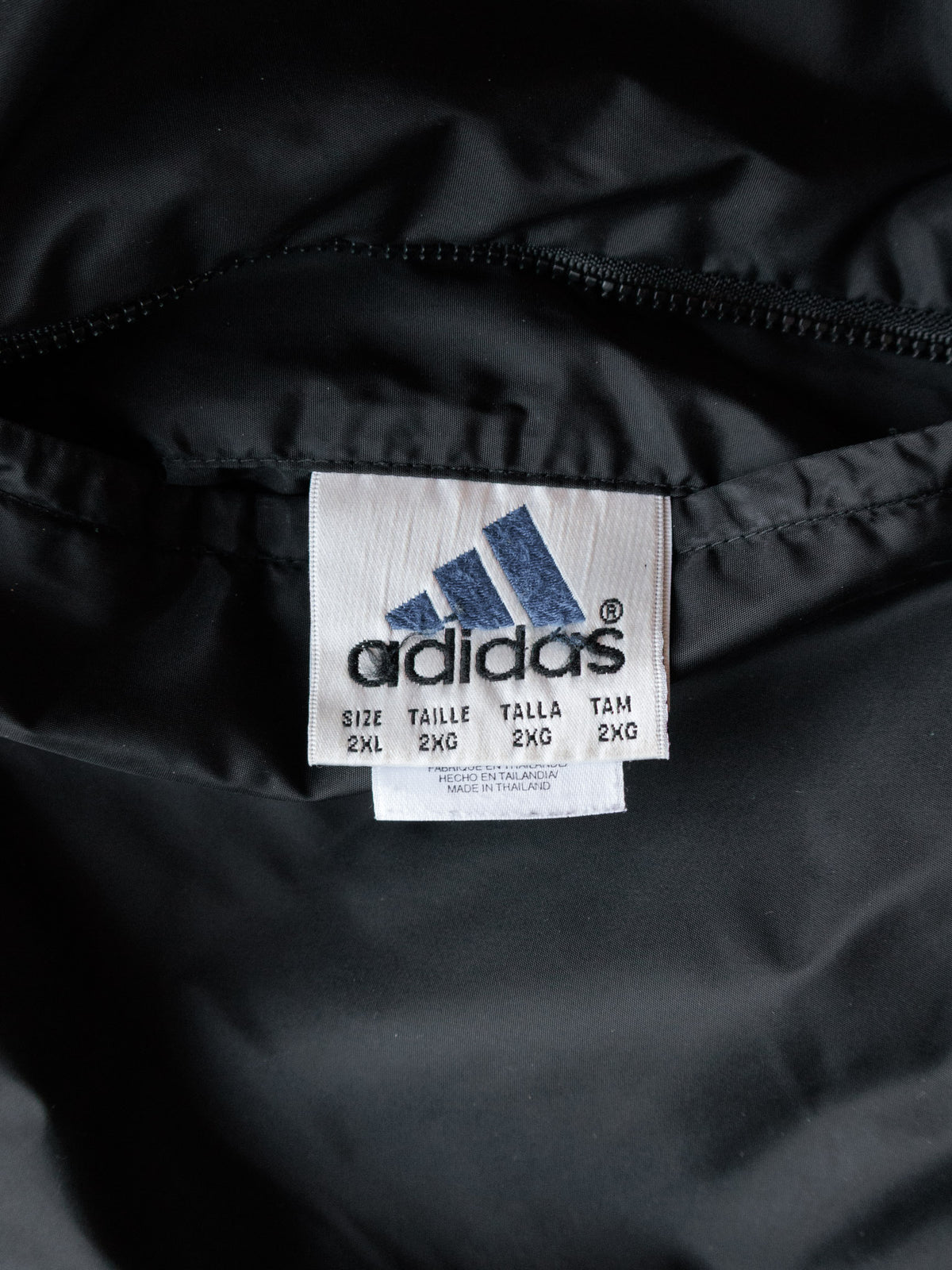 Vintage 00s Black Adidas Fleece Jacket (2XL)