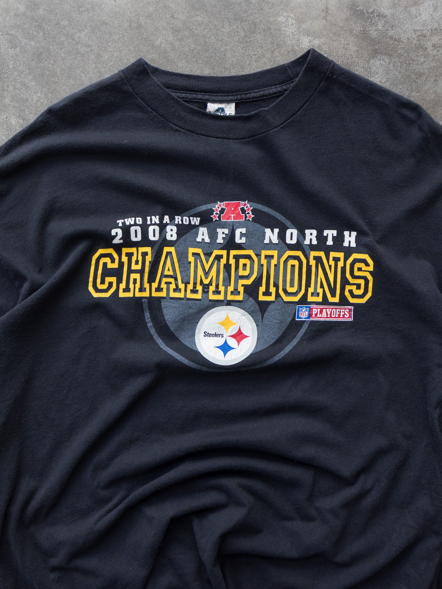 Vintage 2008 Pittsburgh Steelers AFC North Champions Long Sleeve (XL)