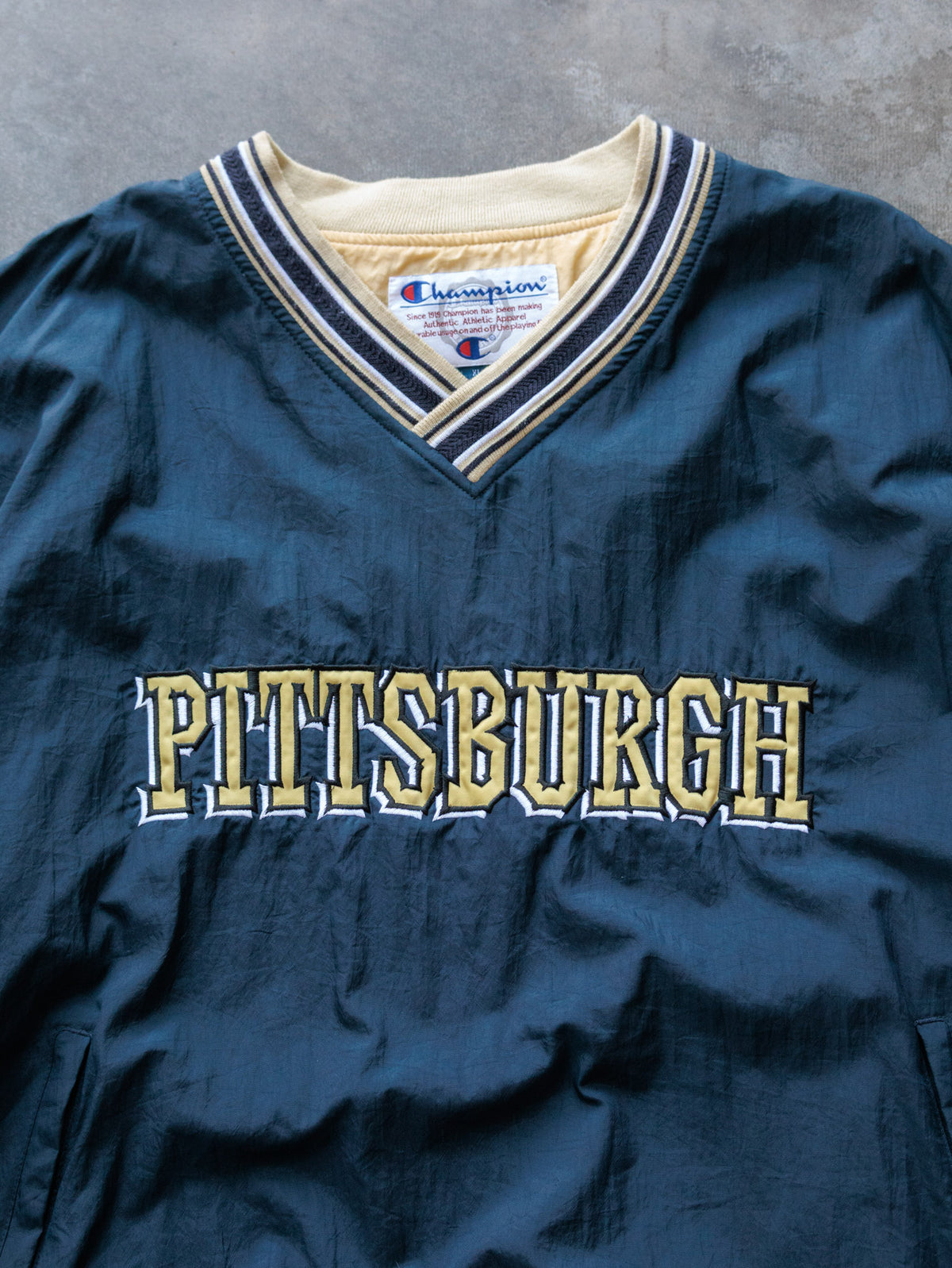 Vintage 90s Navy Champion Pittsburgh Panthers Pullover Jacket (XL)