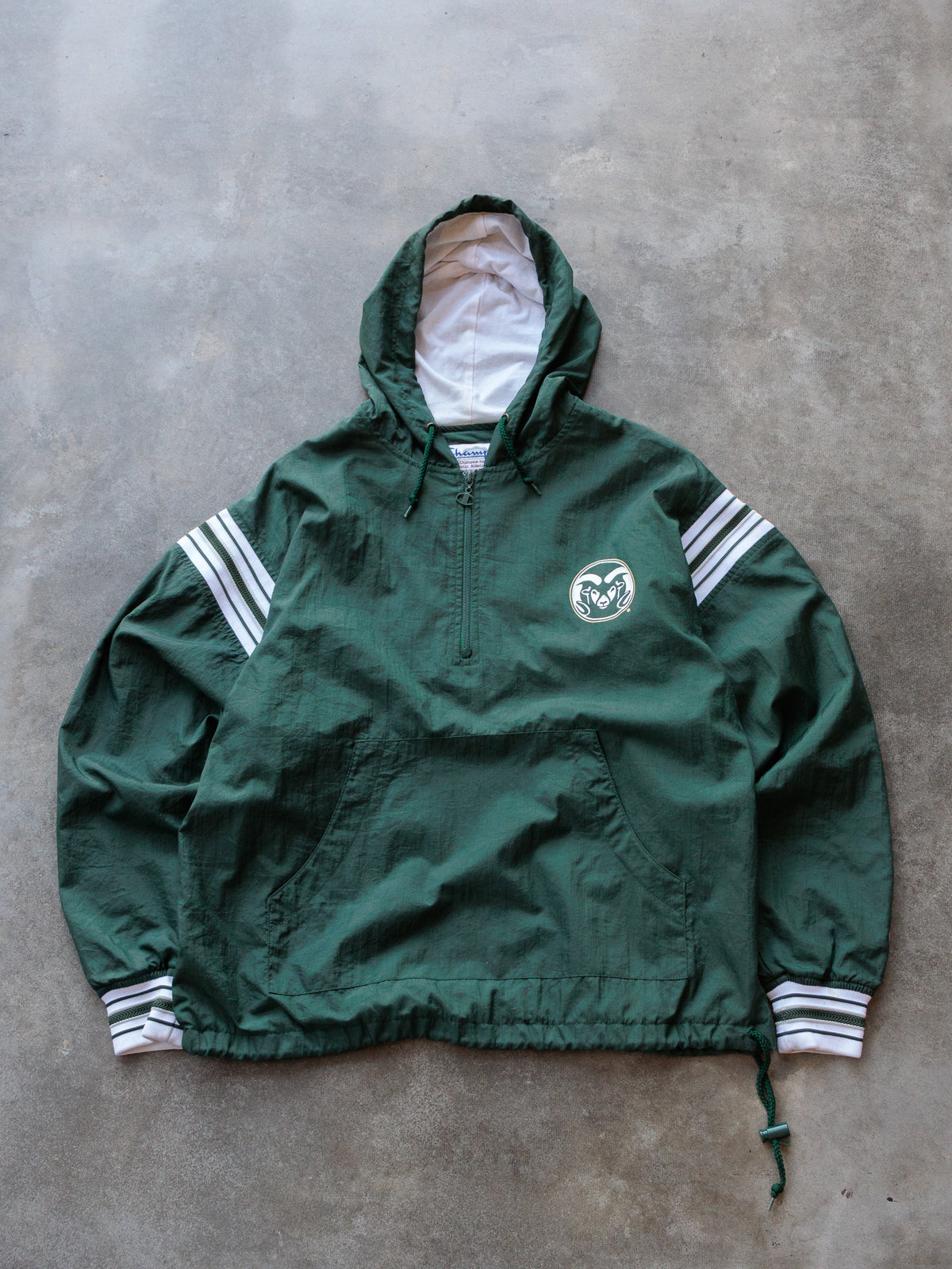 Vintage 90s Green Champion CSU Rams Windbreaker (S)
