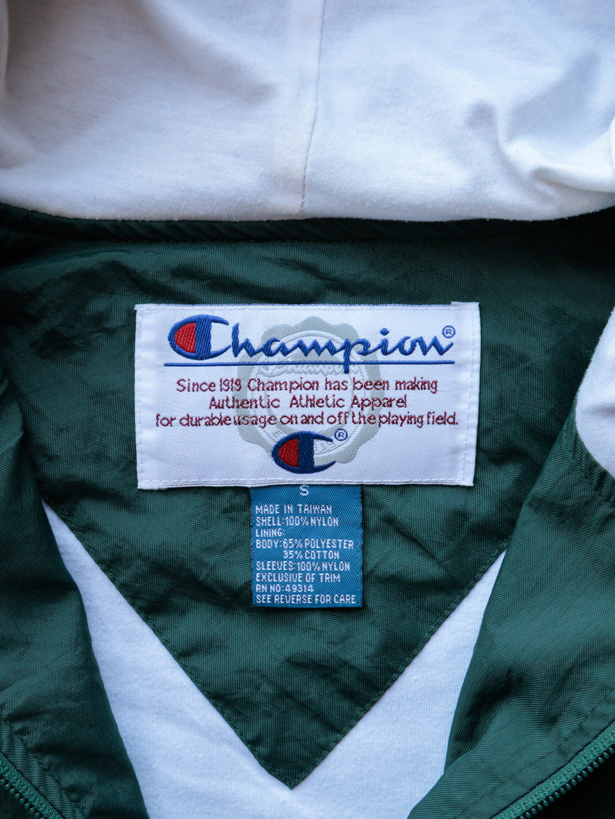 Vintage 90s Green Champion CSU Rams Windbreaker (S)