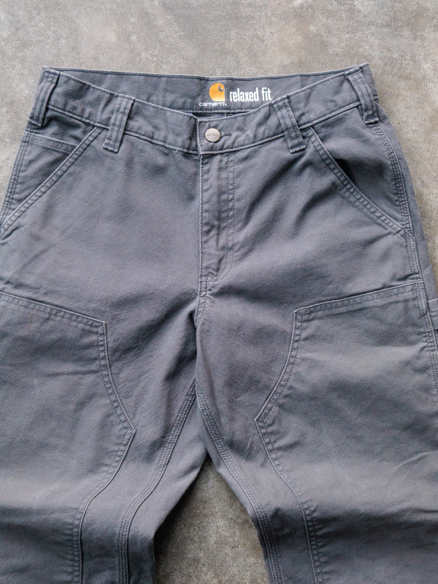 Vintage Grey Carhartt Double Knee Carpenter Pants (W36)
