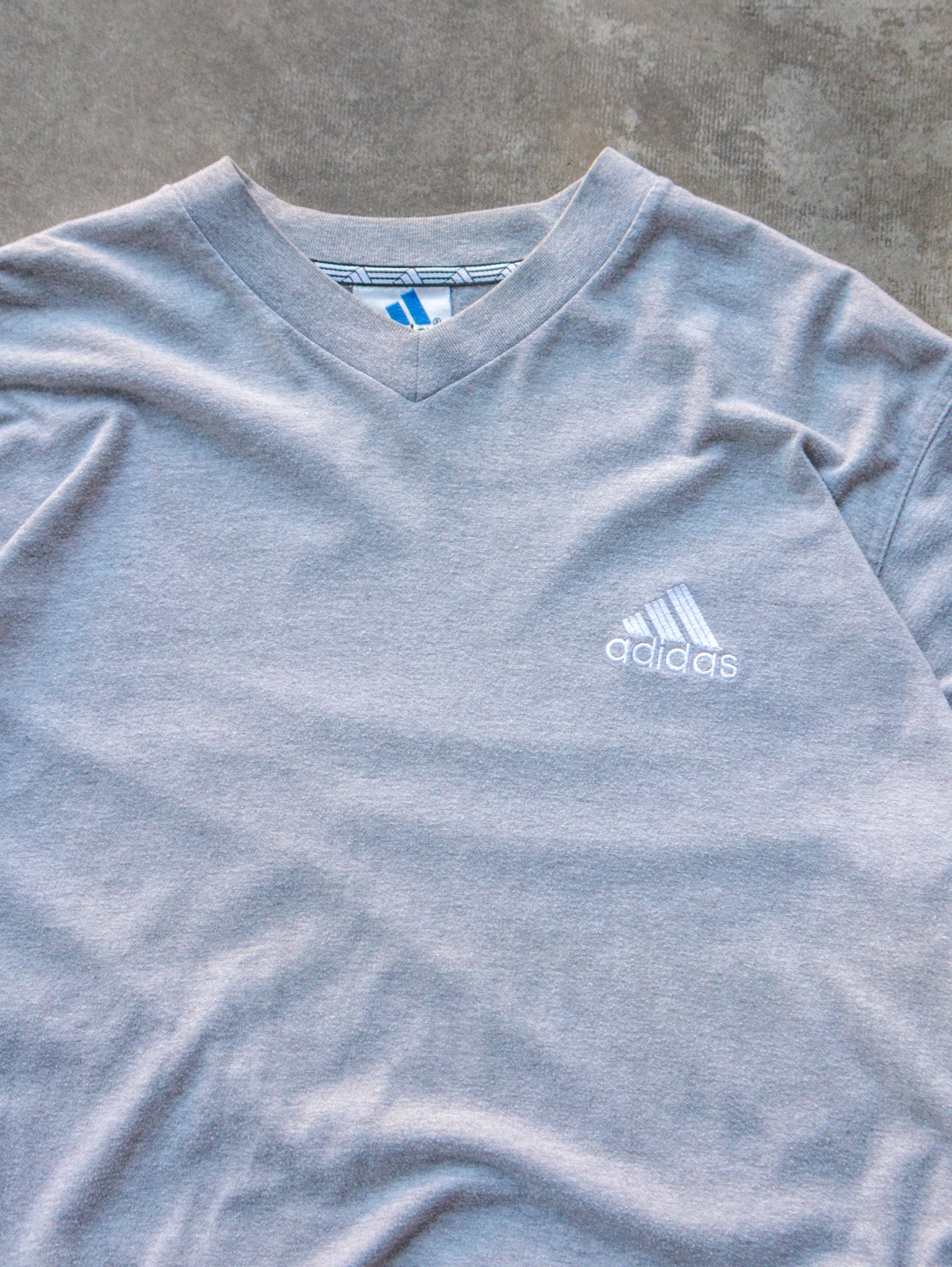Vintage 90s Grey Adidas Long Sleeve (XL)