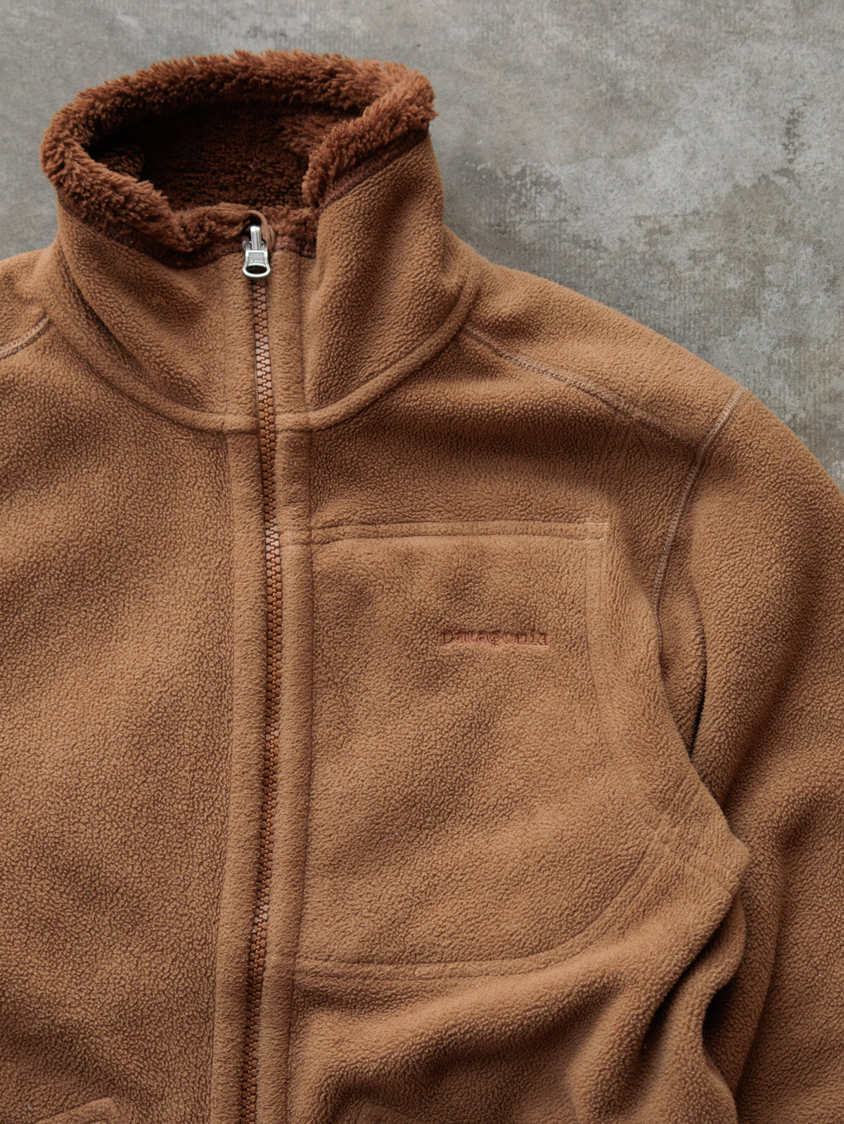 Vintage Brown Patagonia Fleece Jacket (Women's S)